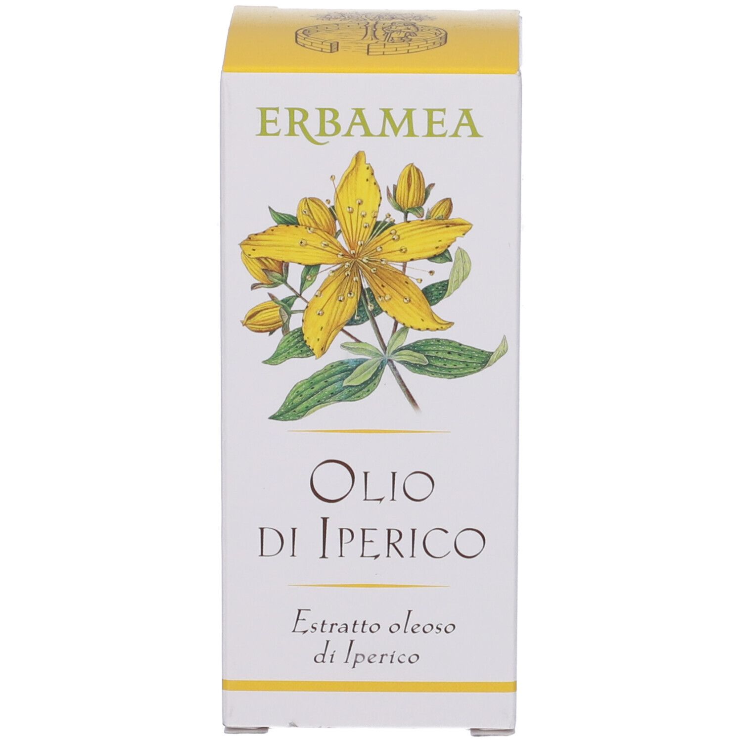 Gelbe Schachtel mit Produktname und floraler Abbildung. Enthält Produktinformationen.