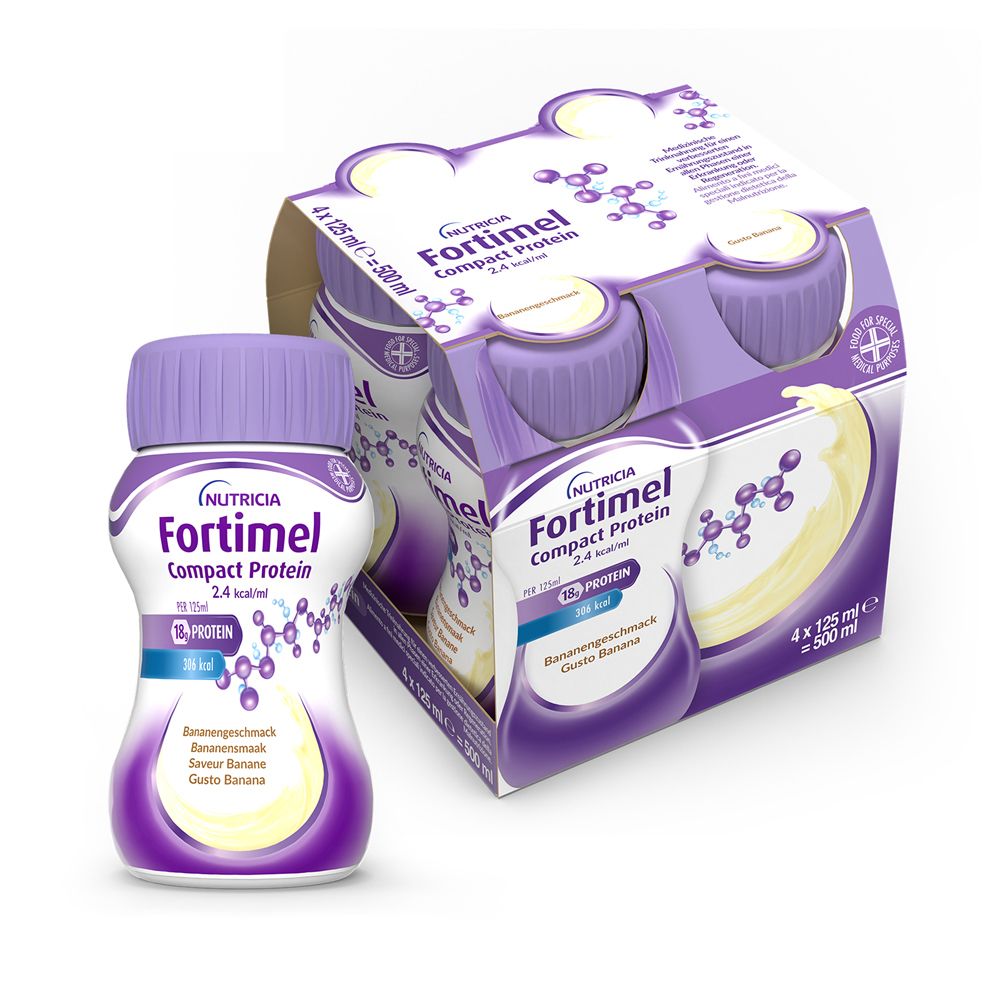 Nutricia Fortimel Compact Protein,Banana,Ipercalorico/proteico,4x125ml