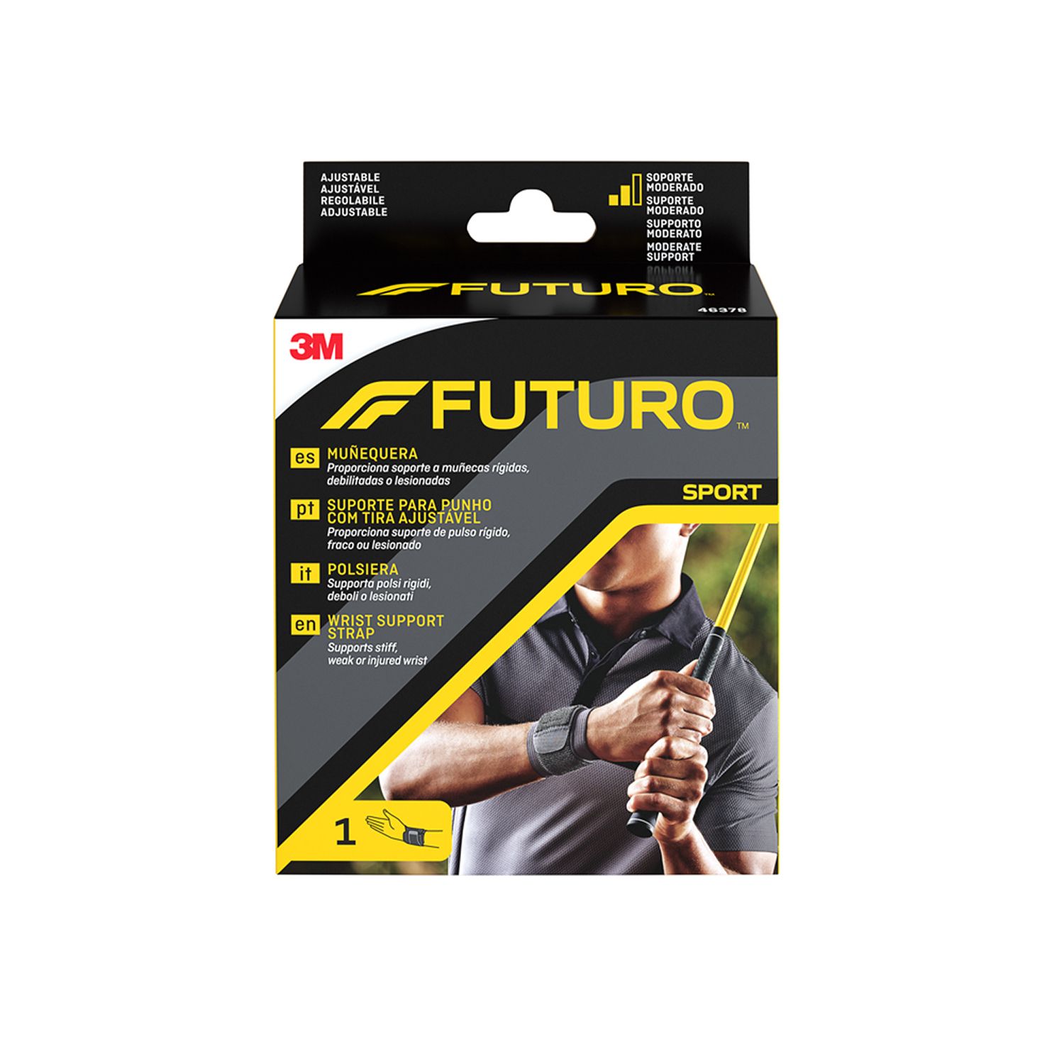 Futuro Sport Handgelenkbandage zur Unterstützung.