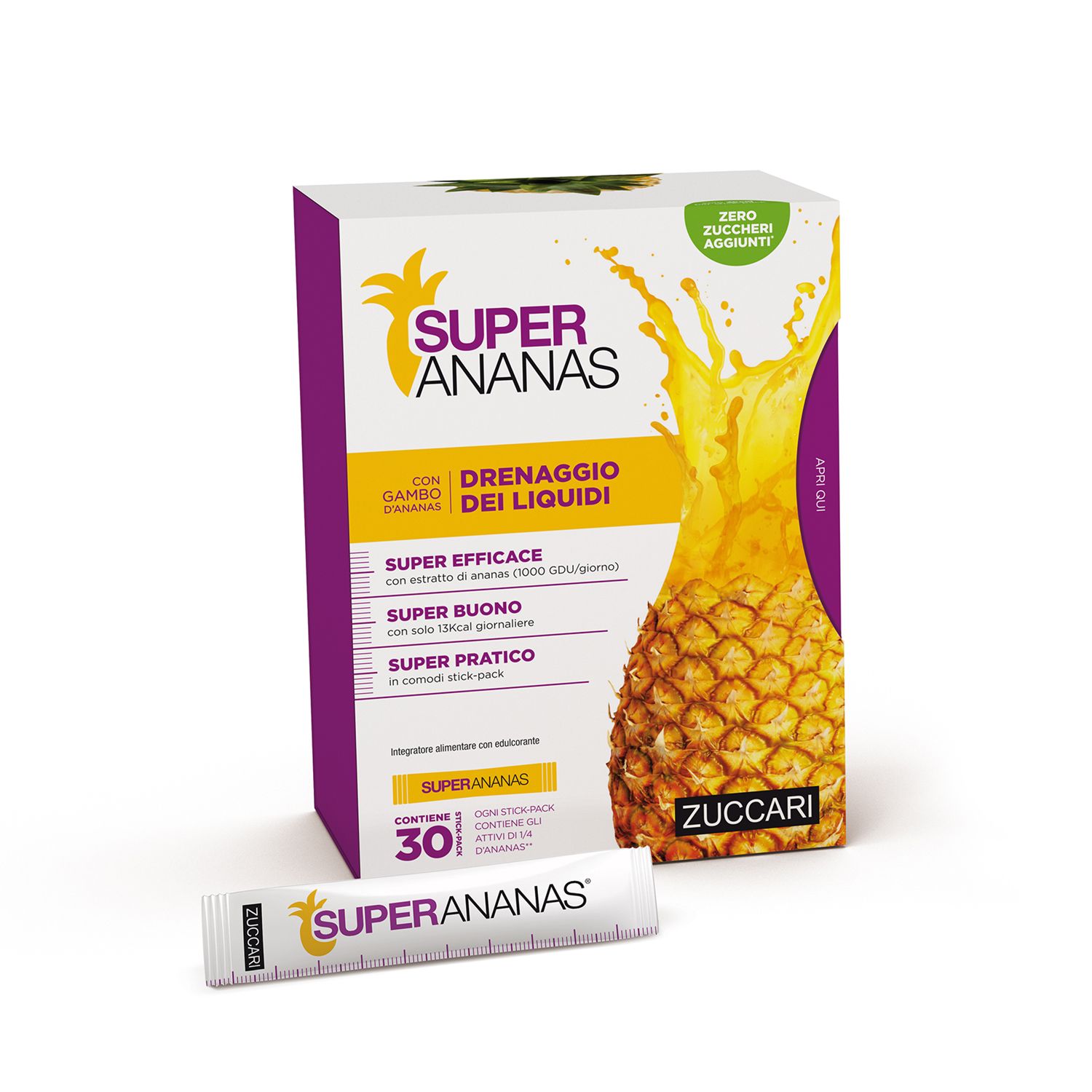 Super Ananas Super Ananas® Stick Monodose 30 Pz Bustina Bambino
