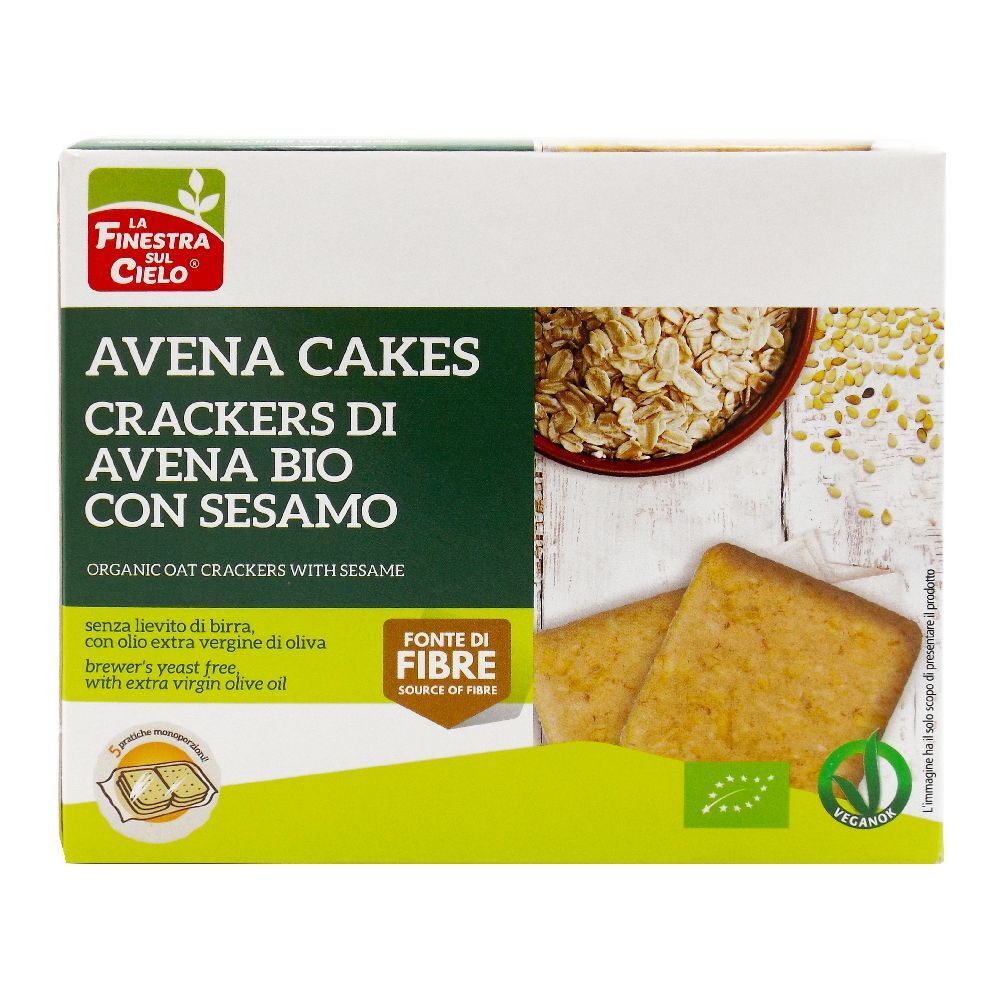 Avenacakes Crackers Di Avena Con Sesamo Bio Vegan Senza Lievito Di Birra Con Olio Extravergine Di Oliva 250 G