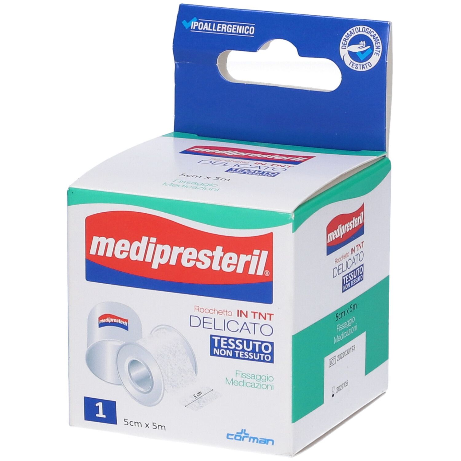 Medipresteril Cerotto su Rocchetto Delicato Tessuto Non Tessuto 5cm x 5m.