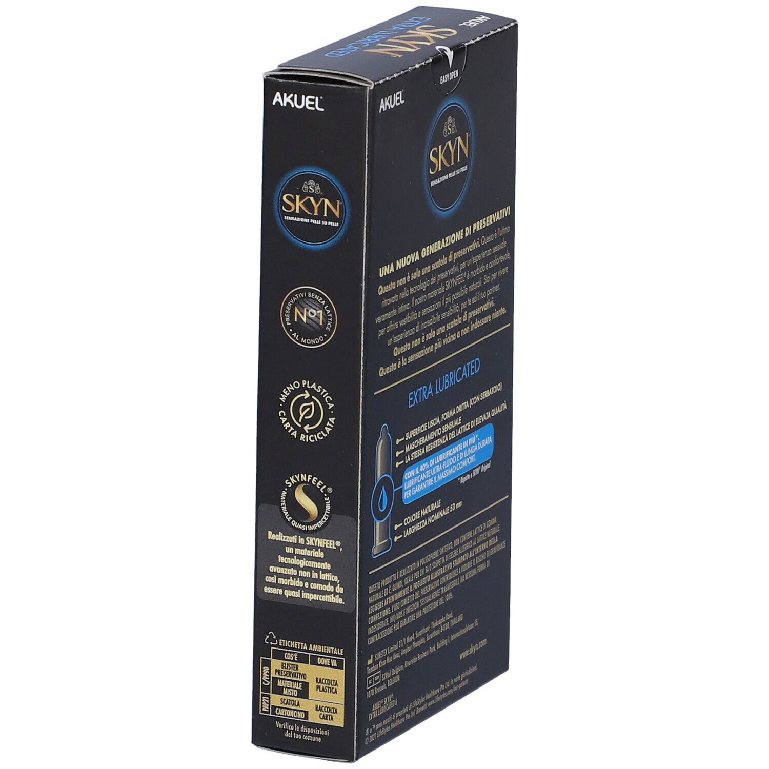 Packung SKYN EXTRA LUBRICATED Kondome, 6 Stück.