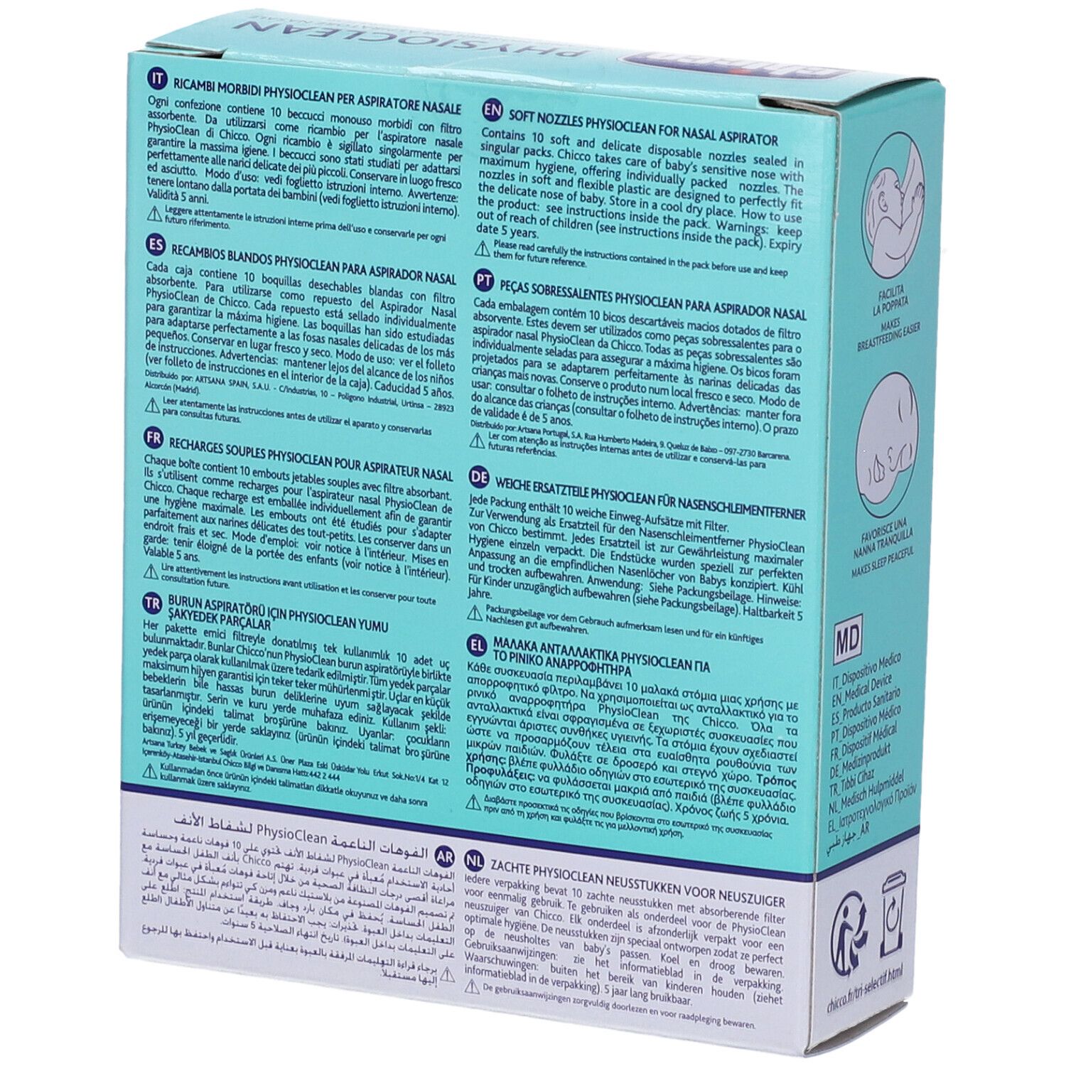 Weiche Ersatzteile für Nasensauger Chicco Physioclean Chicco