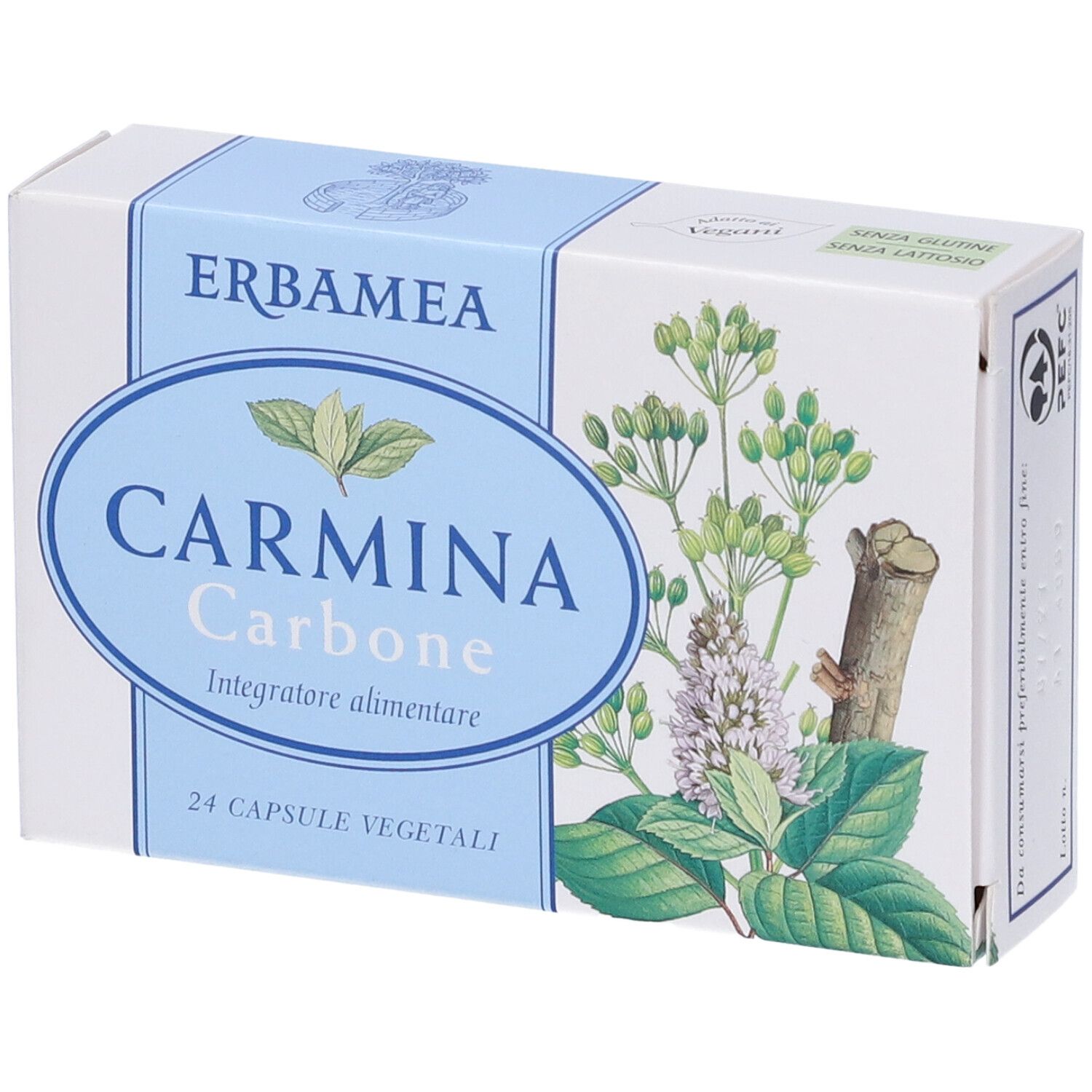 Carmina Carbone 24 Capsule Vegetali 12 G