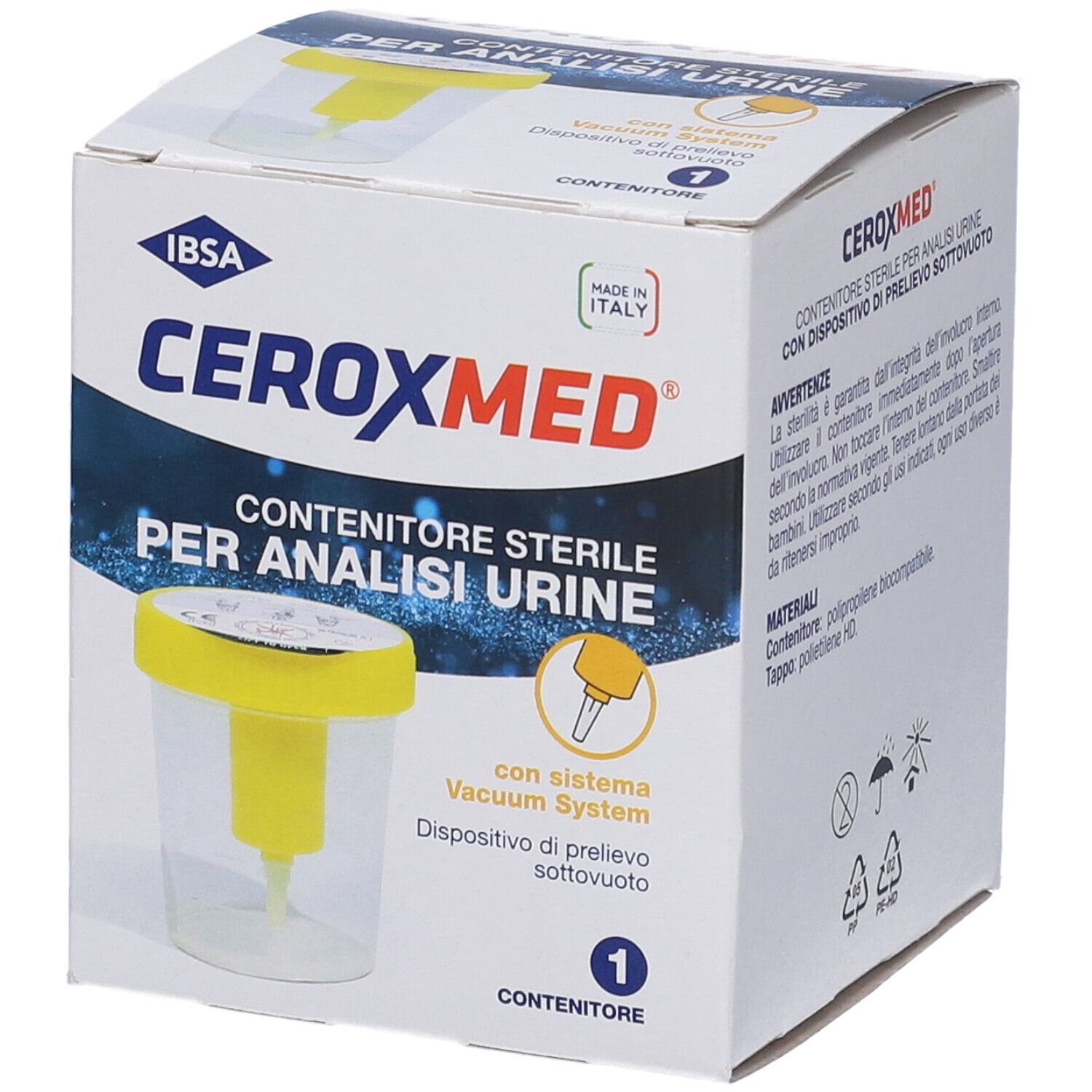 Ceroxmed contenitore urina vacuum system 1 pezzo - Immagine 9