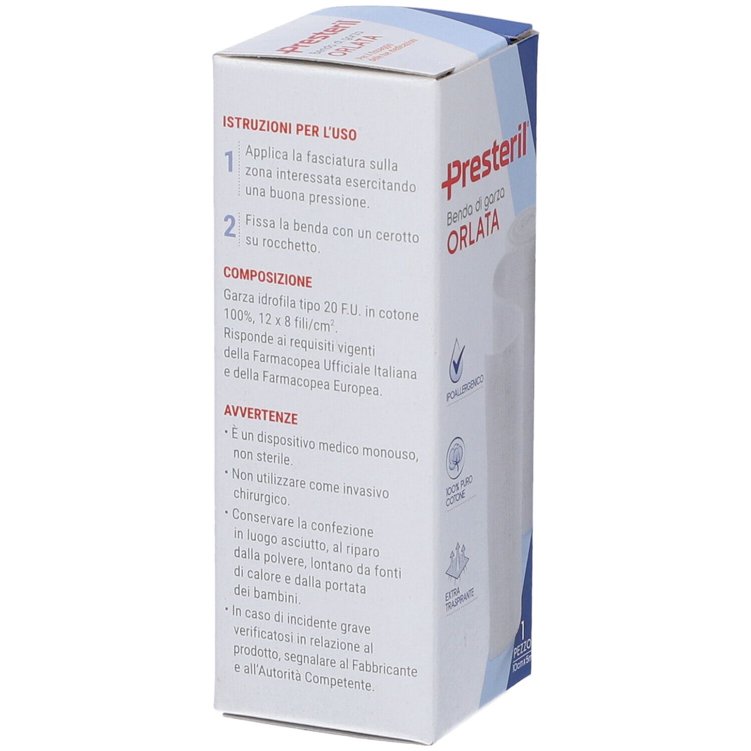 Presteril Schlauchverband, elastisch, für Oberschenkel/Kopf, 4m.