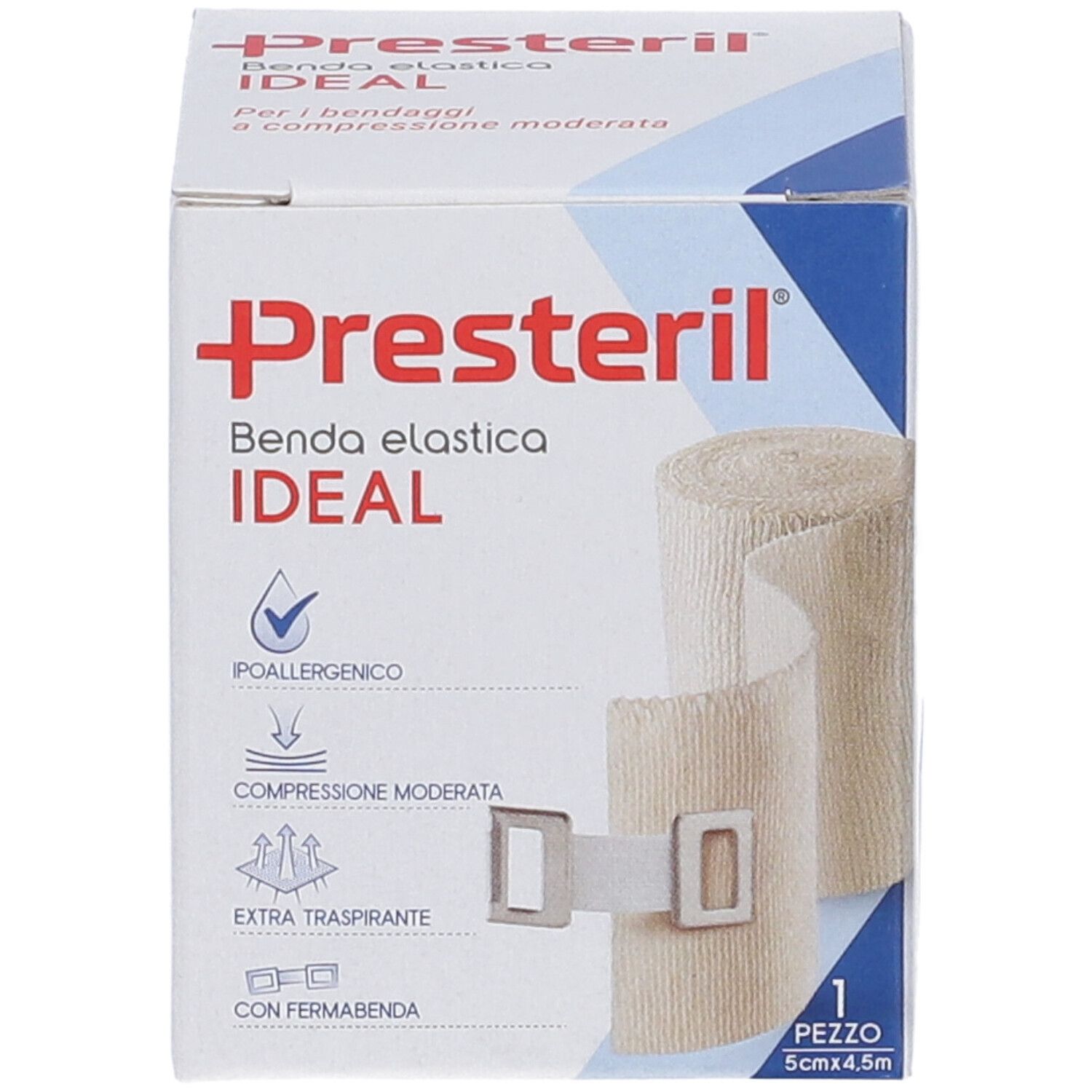 Elastische Binde, hypoallergen, mittlere Kompression, extra atmungsaktiv.