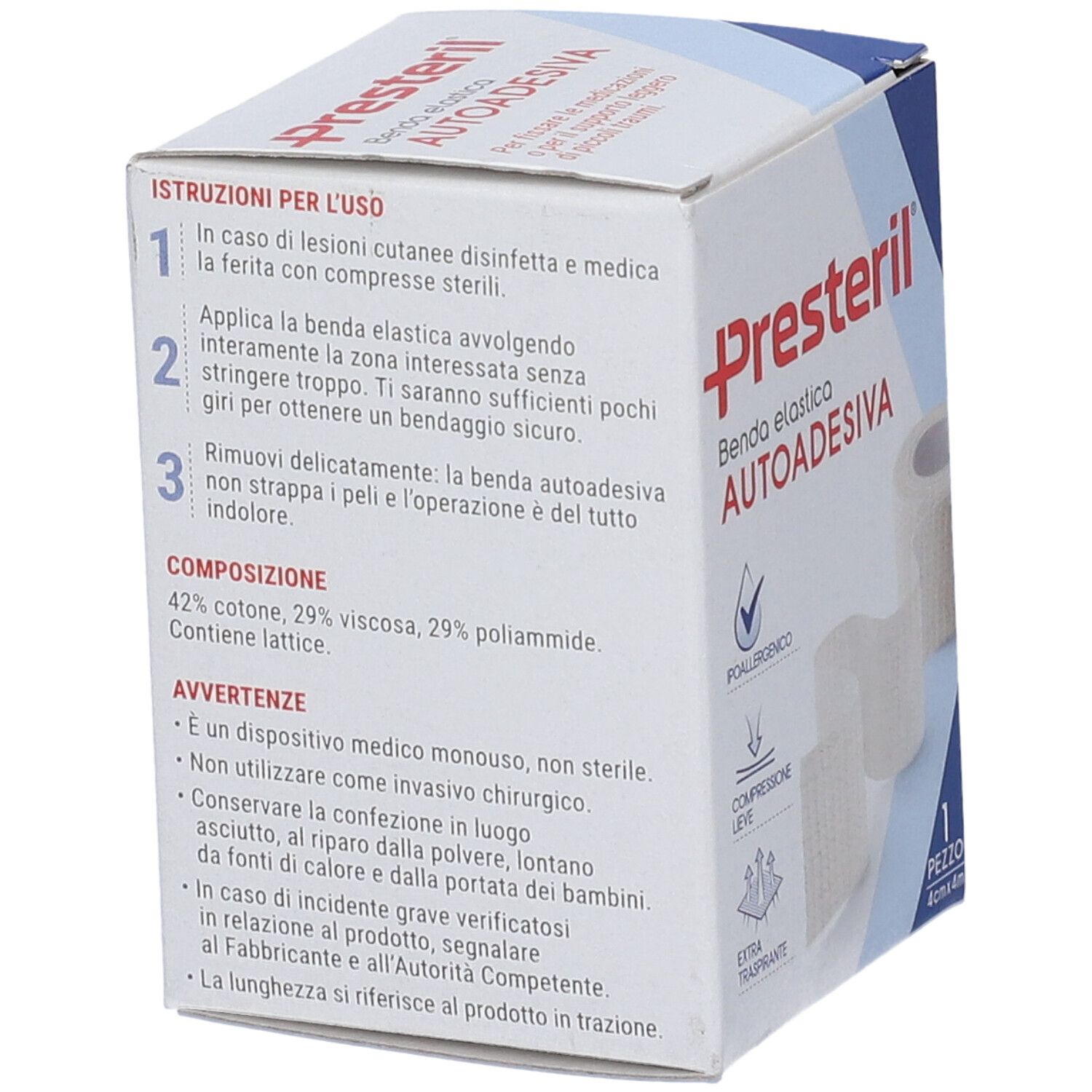 Presteril selbstklebendes elastisches Verbandmittel. 1 Stück.