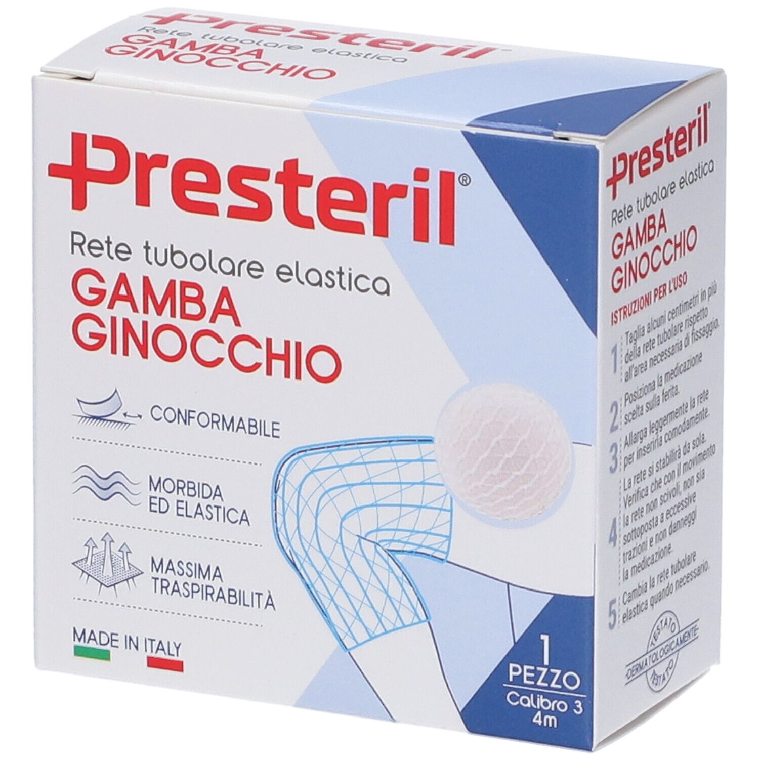 Medipresteril Rete Tubolare Elastica Per Gamba E Ginocchio Medipresteril Calibro 3 4m