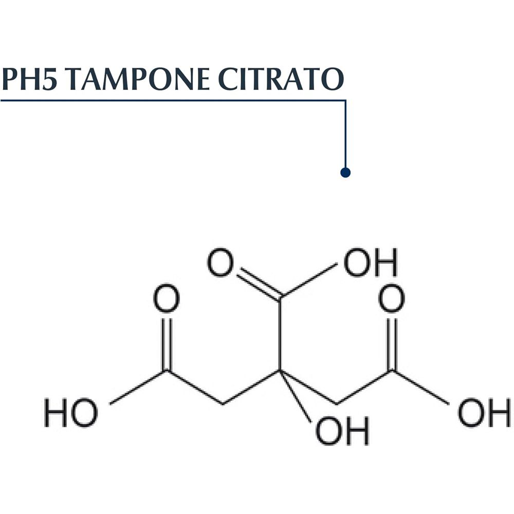 Formula chimica. Testo: PH5 TAMPONE CITRATO.