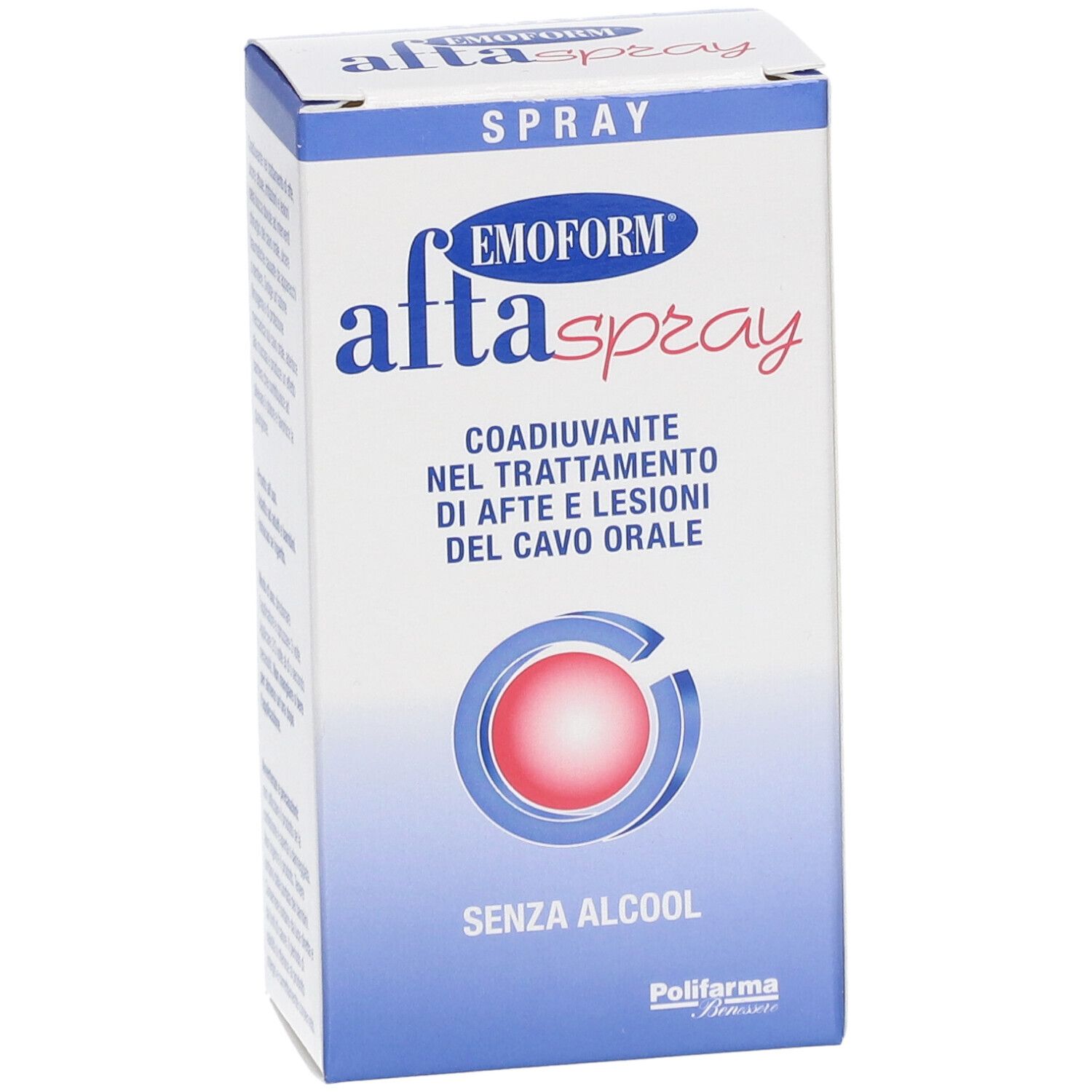 Verpackung für EMOFORM alta spray, 15 ml, ohne Alkohol.