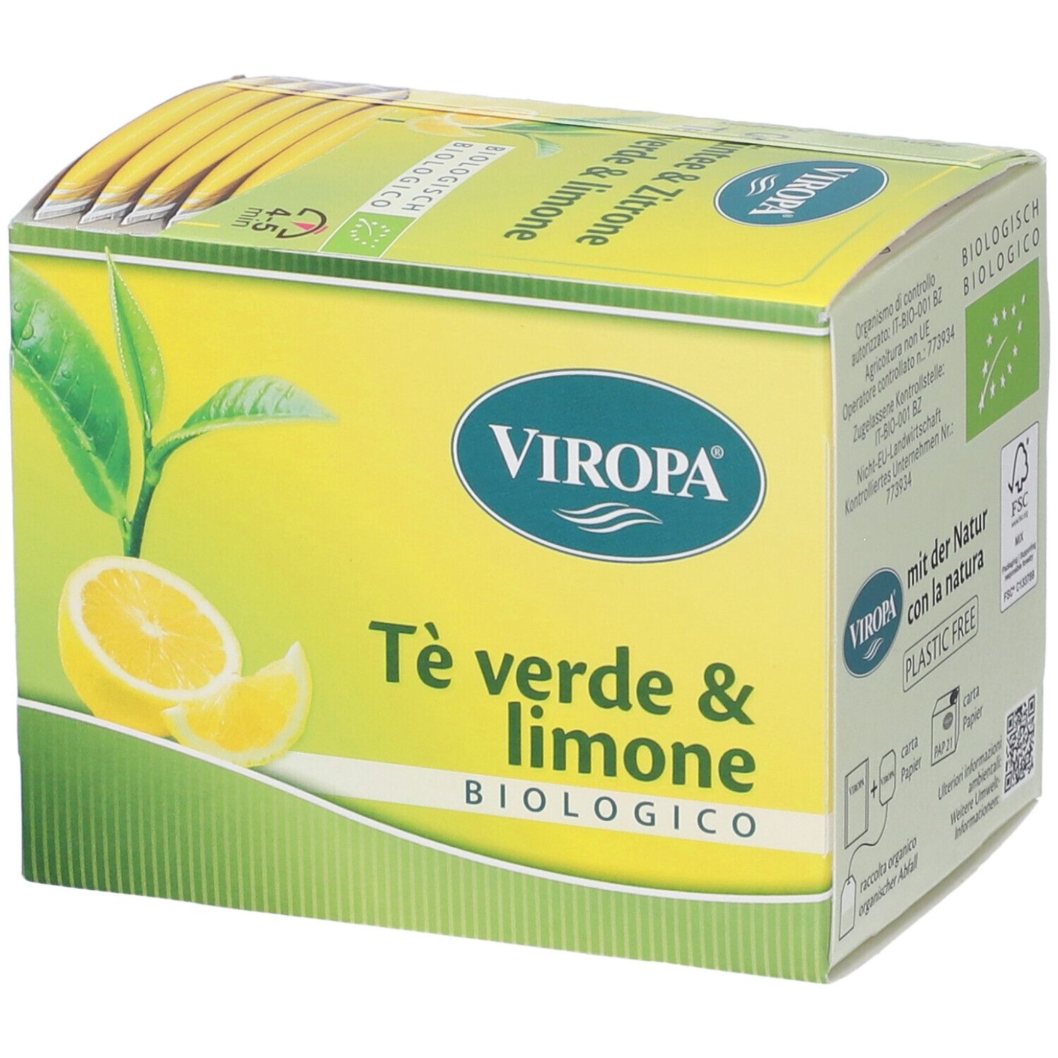 Viropa Verde Te' Limone Bio Tisana 15 Filtri - Immagine 4