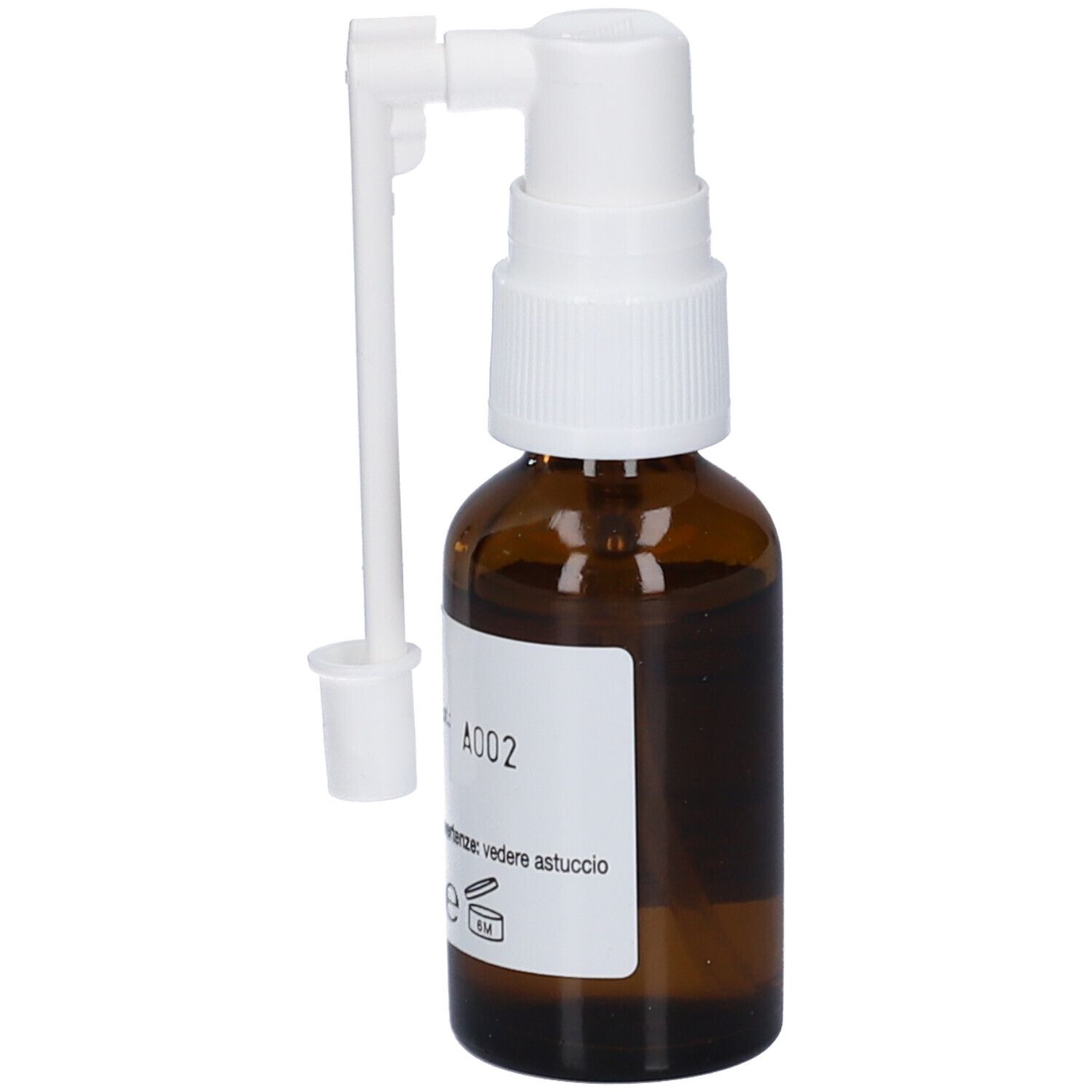 Braunglasflasche mit Sprühkopf und Applikator, 30ml.