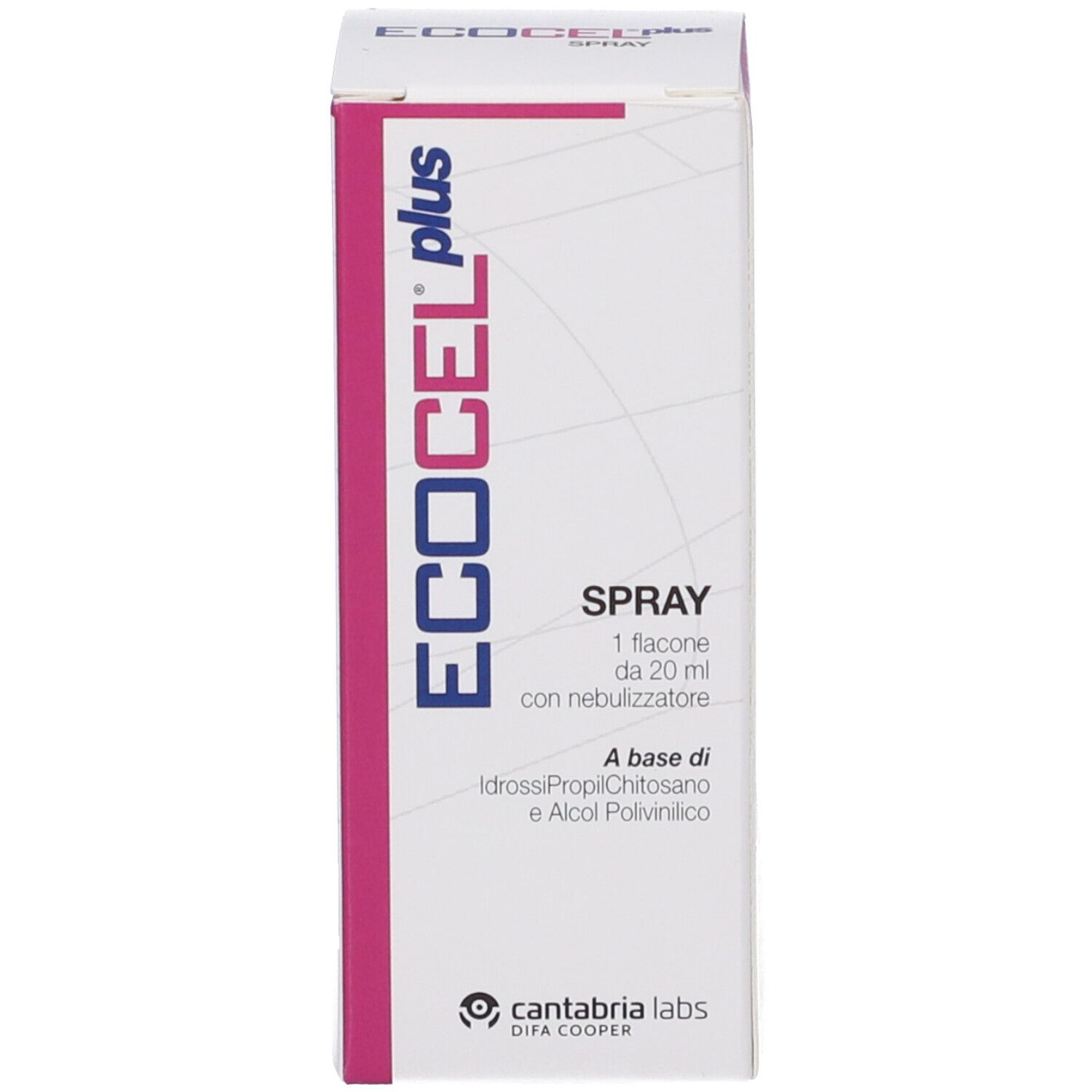 Verpackung für Ecocel Plus Spray, 20 ml, mit Vernebler, Cantabria Labs.