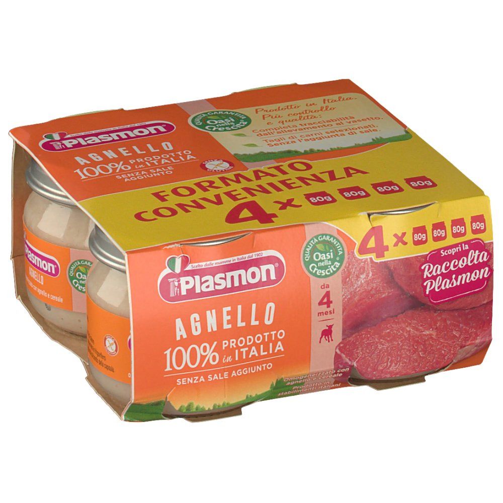 Princes Plasmon Omogeneizzato Agnello Svezzamento 4 Vasetti Da 80 G - Immagine 9
