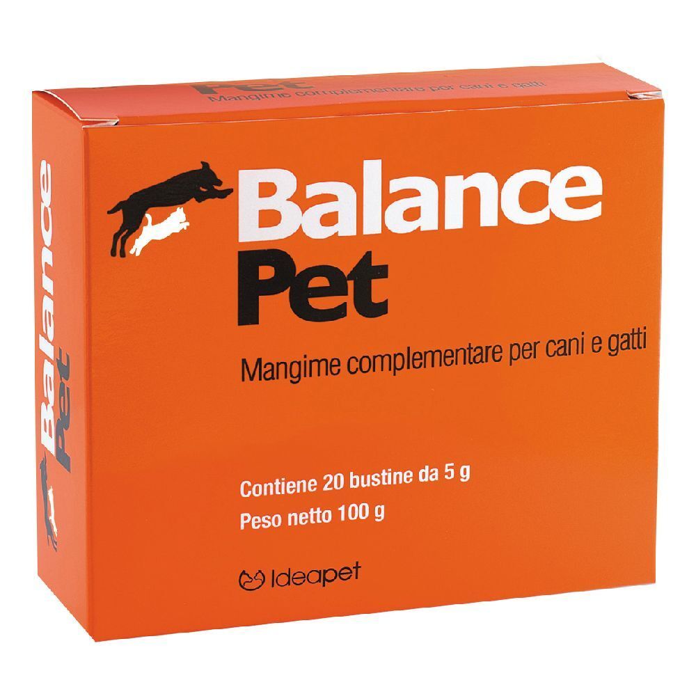 Verpackung Balance Pet, 20 Beutel à 5 g, für Hunde und Katzen.