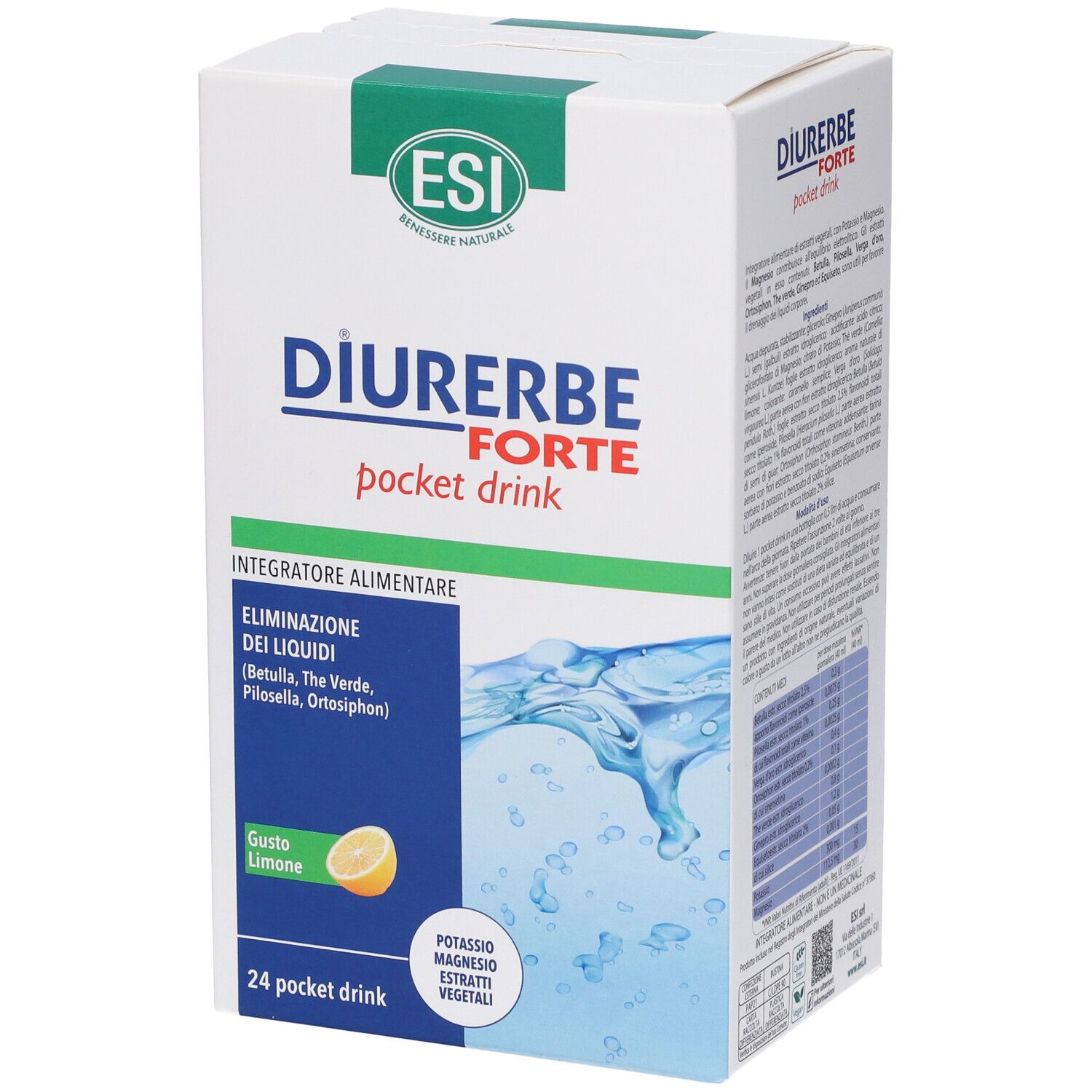 Esi Diurerbe Forte 24 Pocket Drink Gusto Limone - Integratore Drenante - Immagine 4