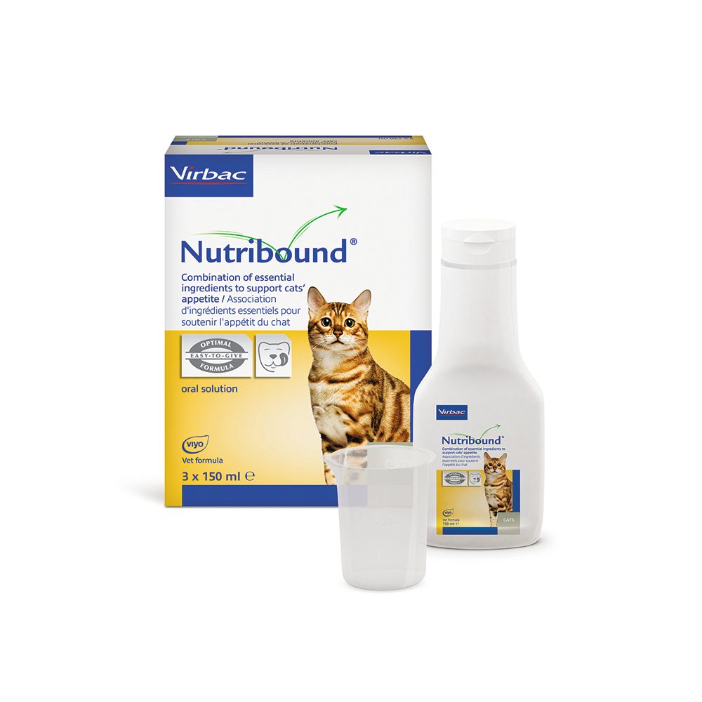 Nutribound Soluzione Orale Appetibile Per Gatto 3 Flaconi Da 150 Ml