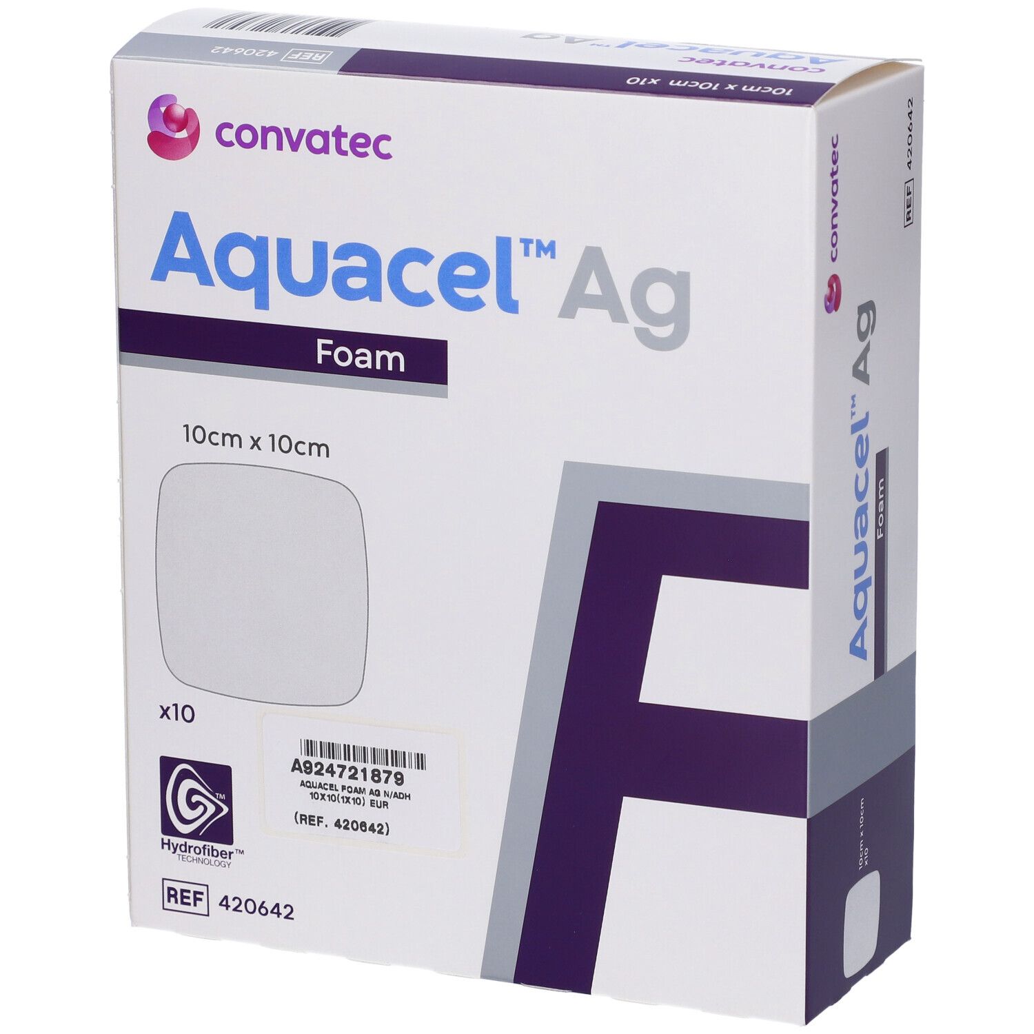 Convatec Aquacel® Ag Foam Medicazione non Adesiva 10x10cm
