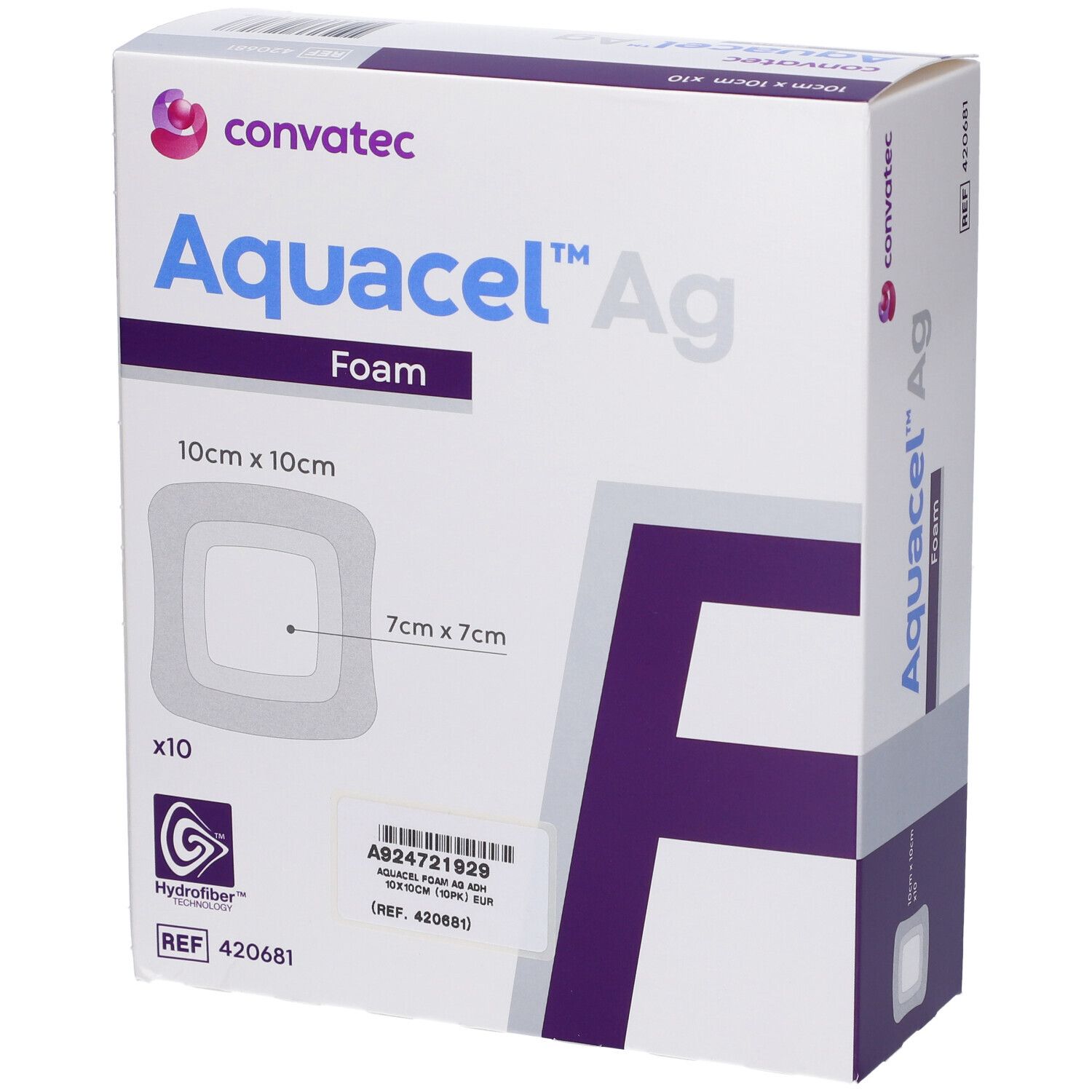 Medicazione Sterile In Schiuma Di Poliuretano Idrocellulareaquacel Ag Foam Adesiva Assorbente 10x10 Cm 10 Pezzi - Immagine 6