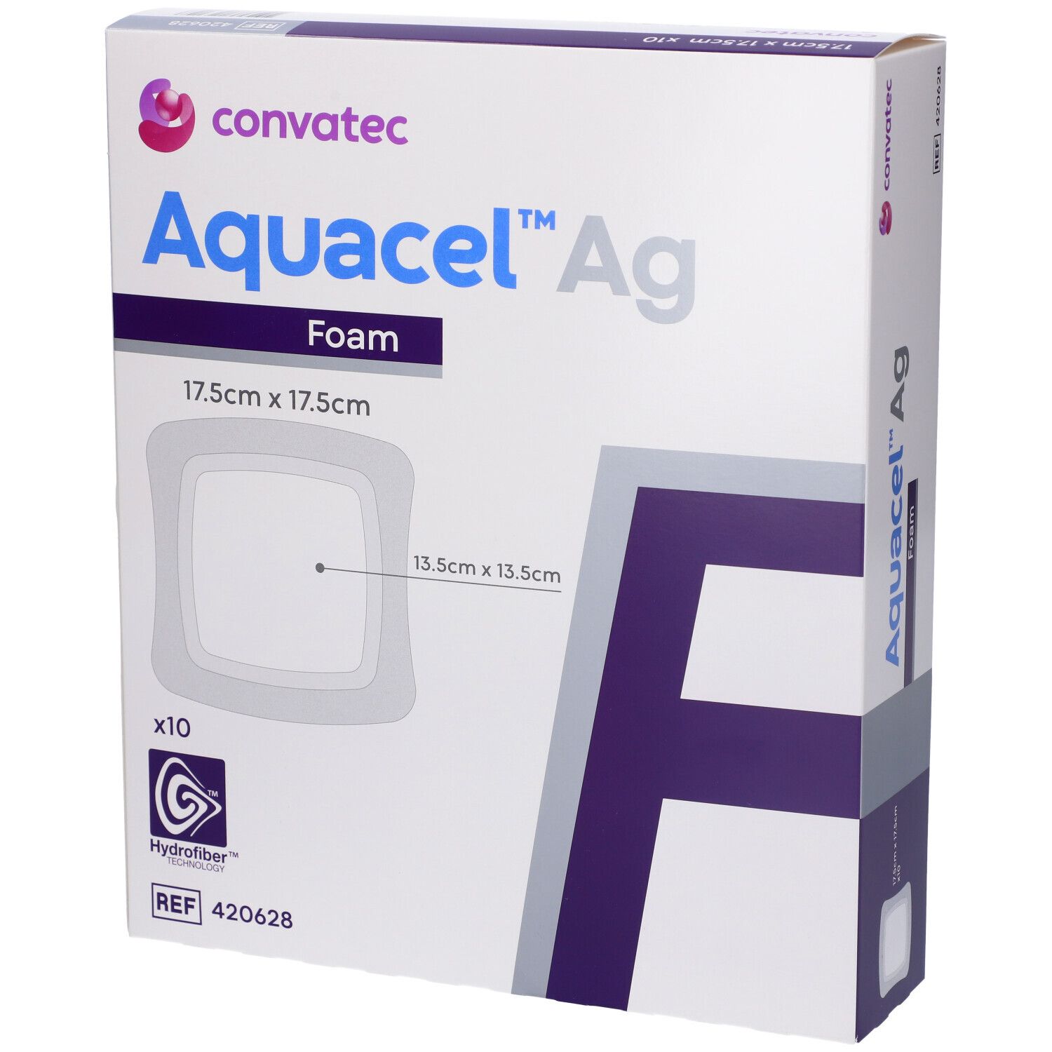 Convatec Aquacel® Ag Foam Medicazione Adesiva 17,5x17,5cm