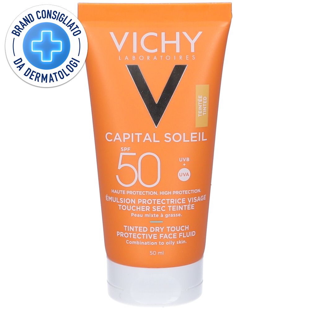 Vichy Capital Soleill BB Emulsione colorata effetto asciutto e mat SPF 50 50 ml
