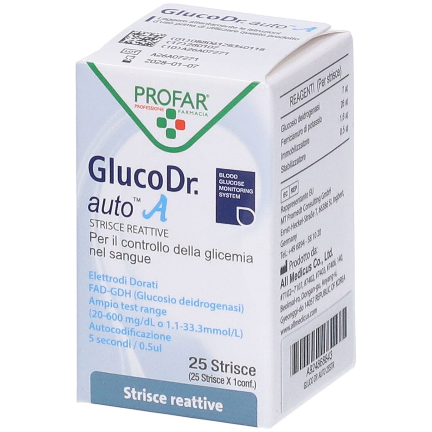Profar Gluco Dr Auto Glicemia Strisce