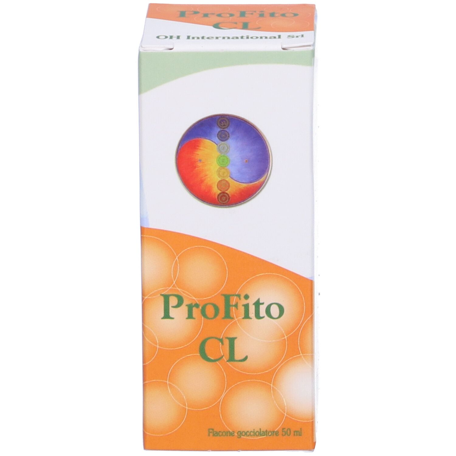 Produktverpackung. Auf der Verpackung steht Profito CL. Verpackung mit farbigem Design.