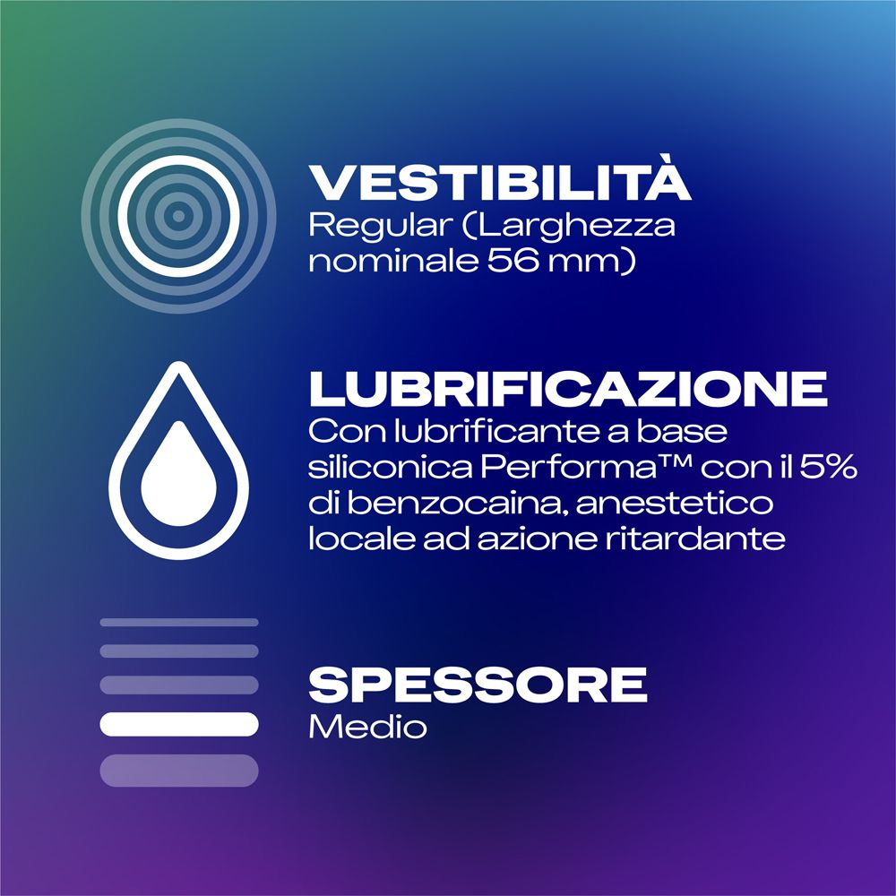 Durex Kondom mit Noppen und gerippter Textur, Easy-On-Form.