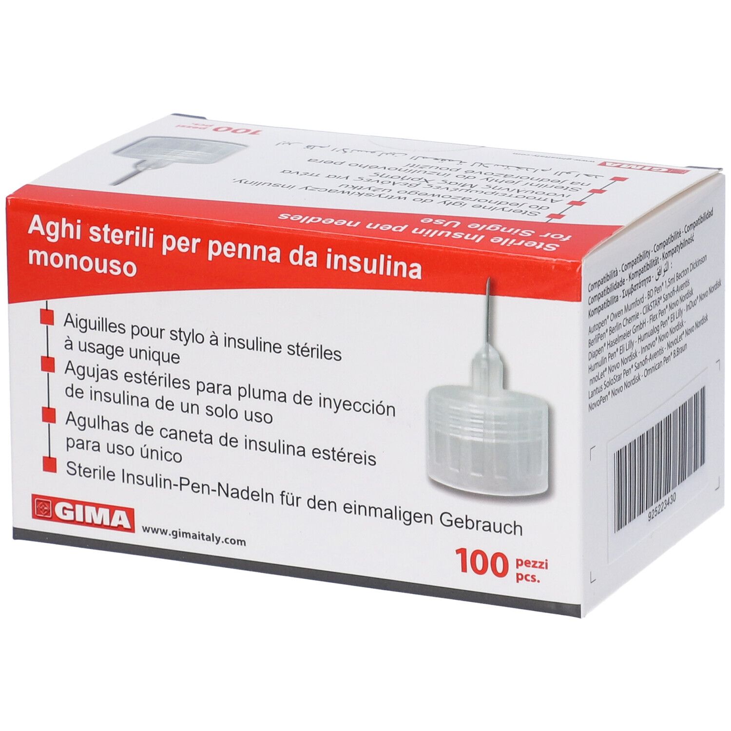GIMA Aghi Universali per Penna da Insulina 4mm - 32G