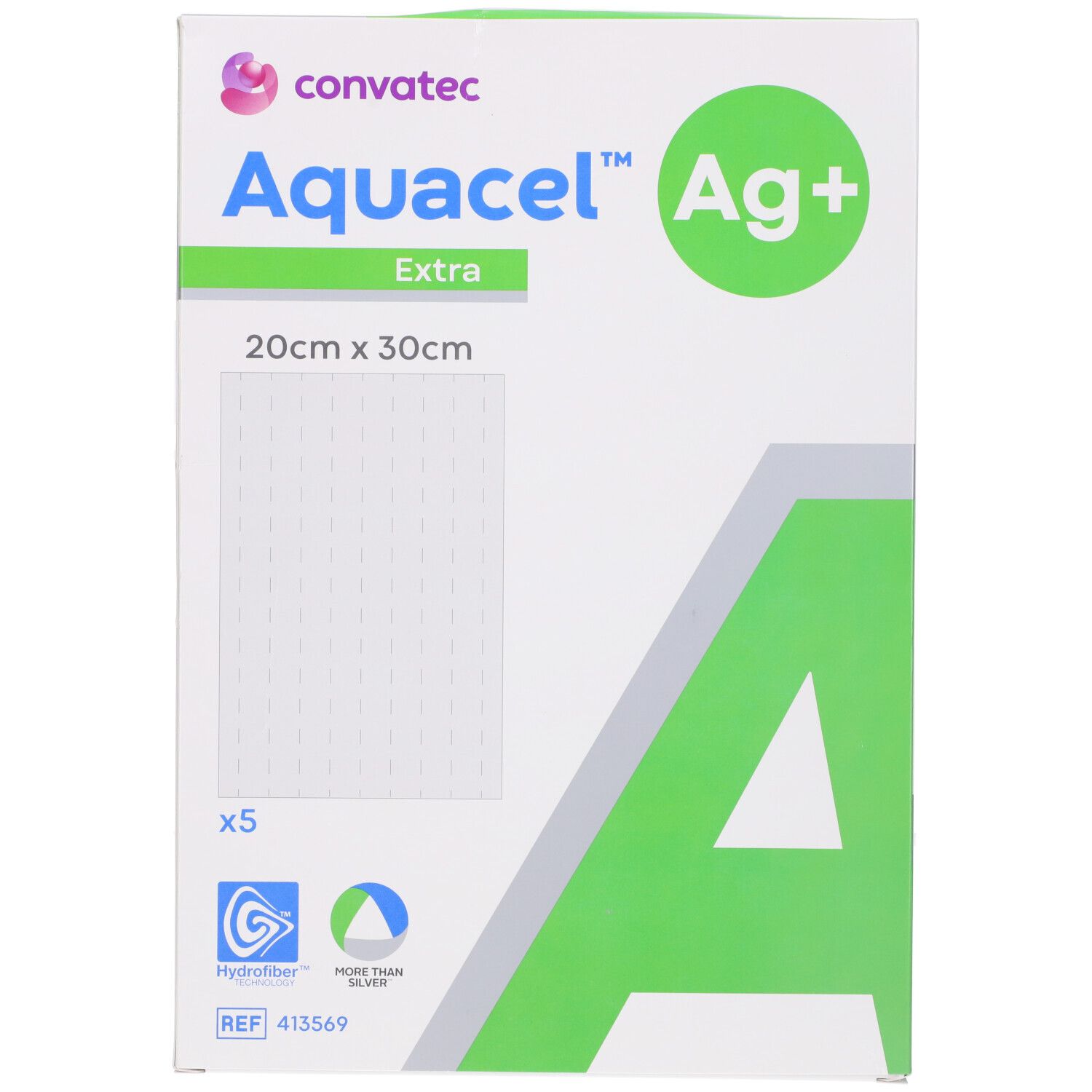 Aquacel AG+ Extra 20X30Cm 5PZ 5 St Vlies