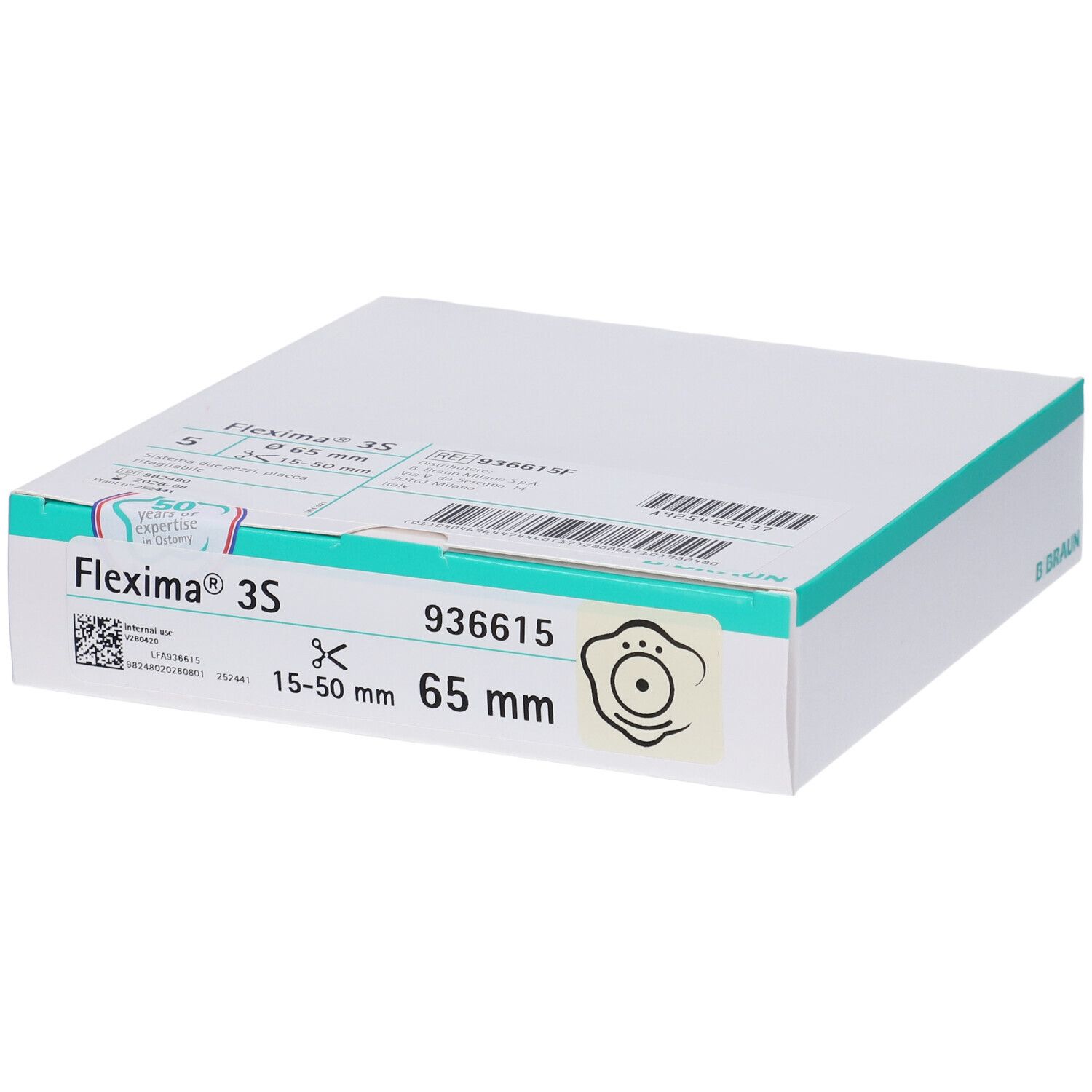 Flexima 3S Placca Ritaglio 15-50 Diametro 65Mm 5 Pezzi Pz