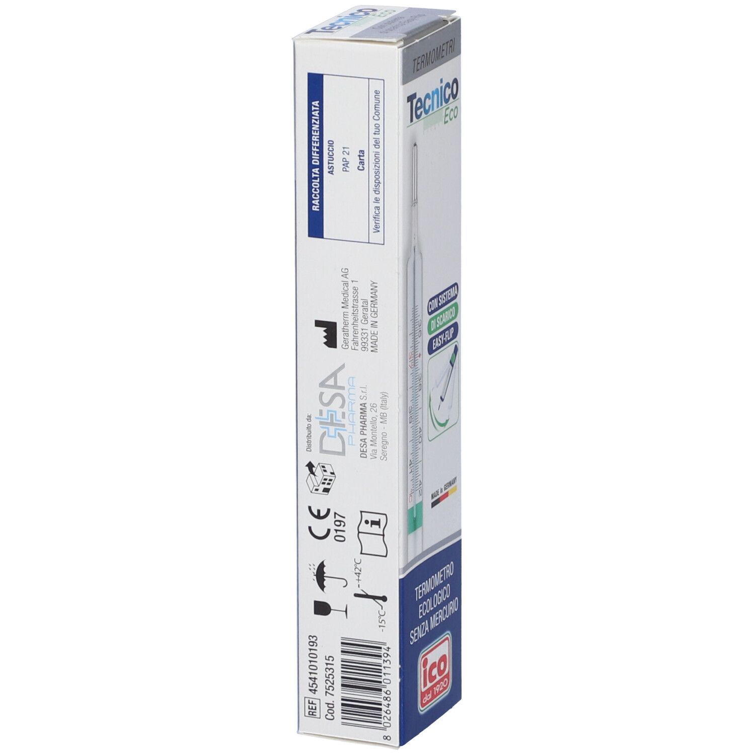 Tecnico Eco Thermometer, Quecksilberfrei.