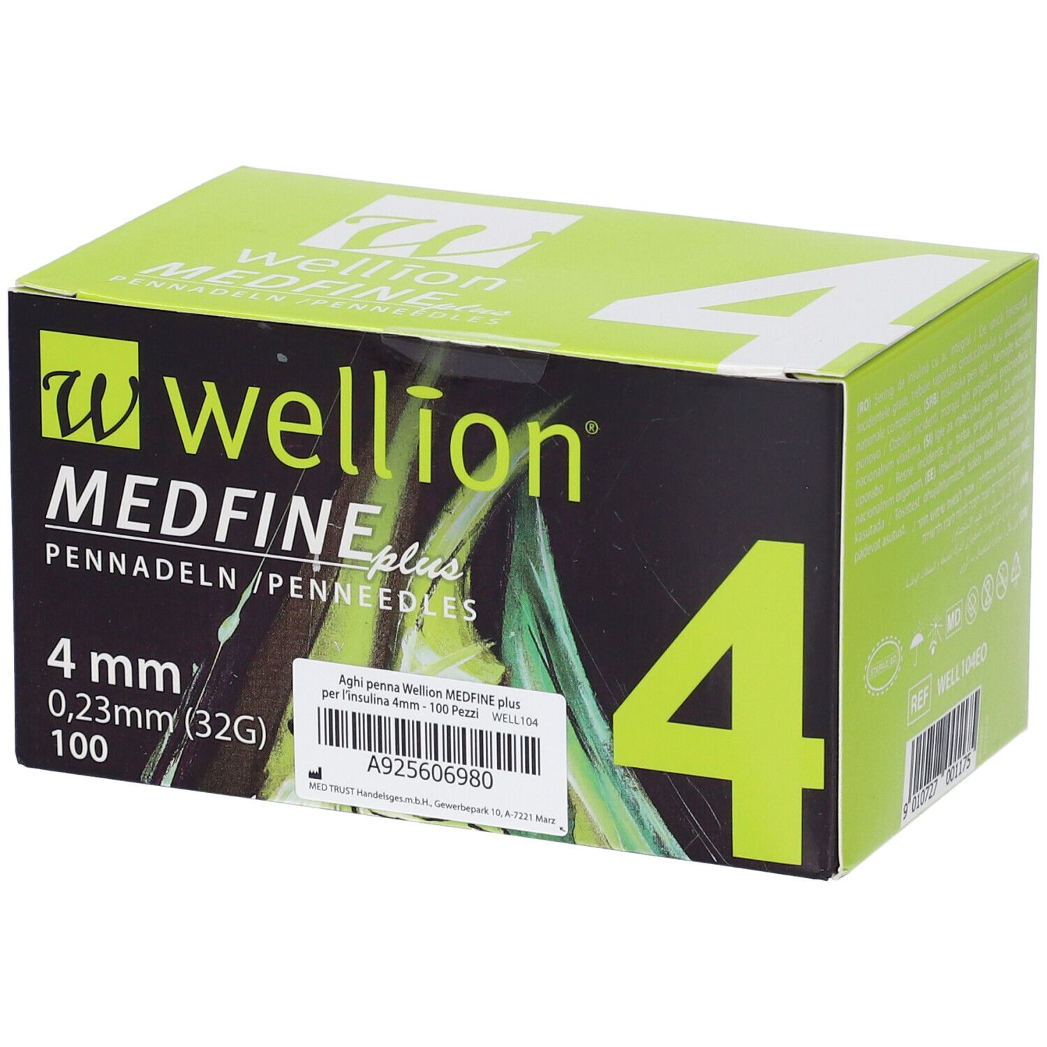 Wellion Medfine 4 - 100 Aghi Per Penna Da Insulina - 32G (4 mm) - Immagine 5