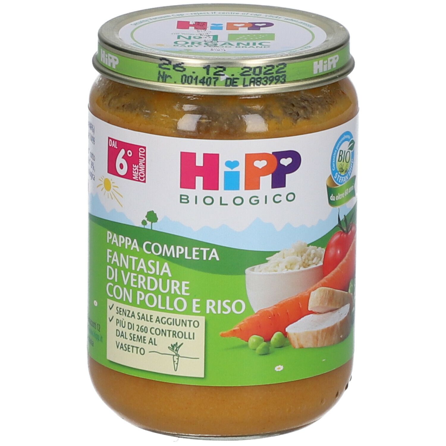 Image of HiPP Biologico Pappa Completa Fantasia di Verdure con Pollo e Riso