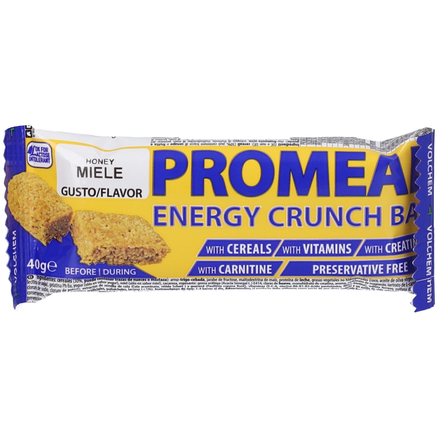VOLCHEM Promeal Energy Crunch Barretta Energetica Ai Cereali Gusto Miele