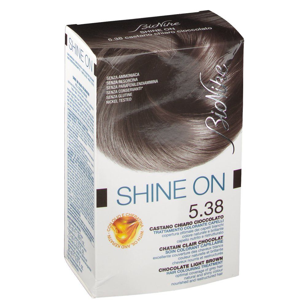 BioNike Shine On Colorante Capelli 5.38 Castano Chiaro Cioccolato
