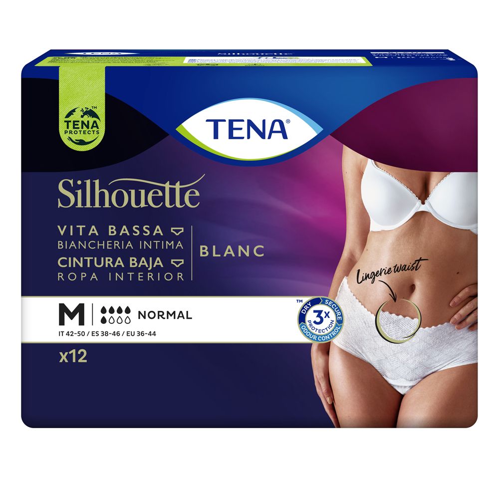 Image of Tena® Silhouette Normal Blanc Vita Bassa M