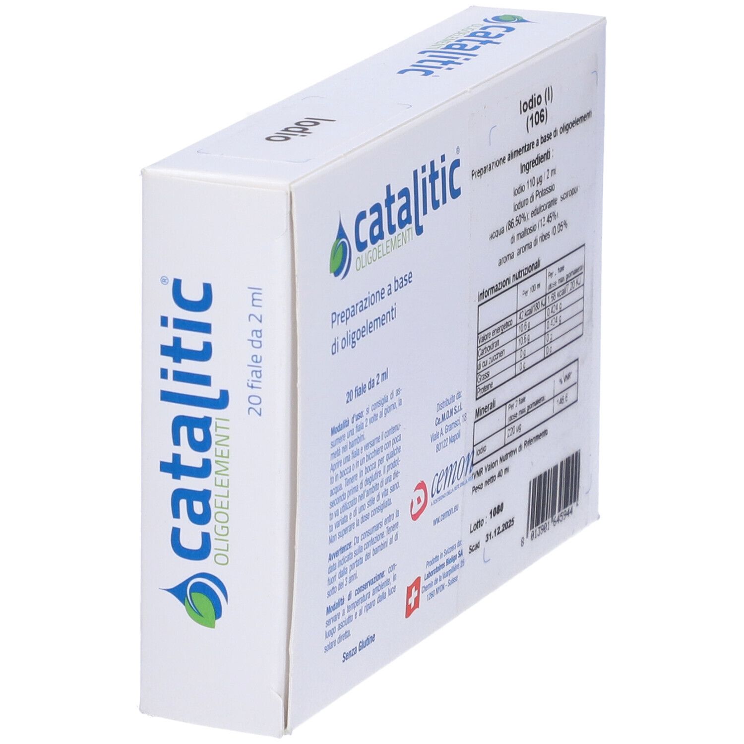 Packung Katalitische Spurenelemente Jod, 20 Fläschchen à 2 ml.