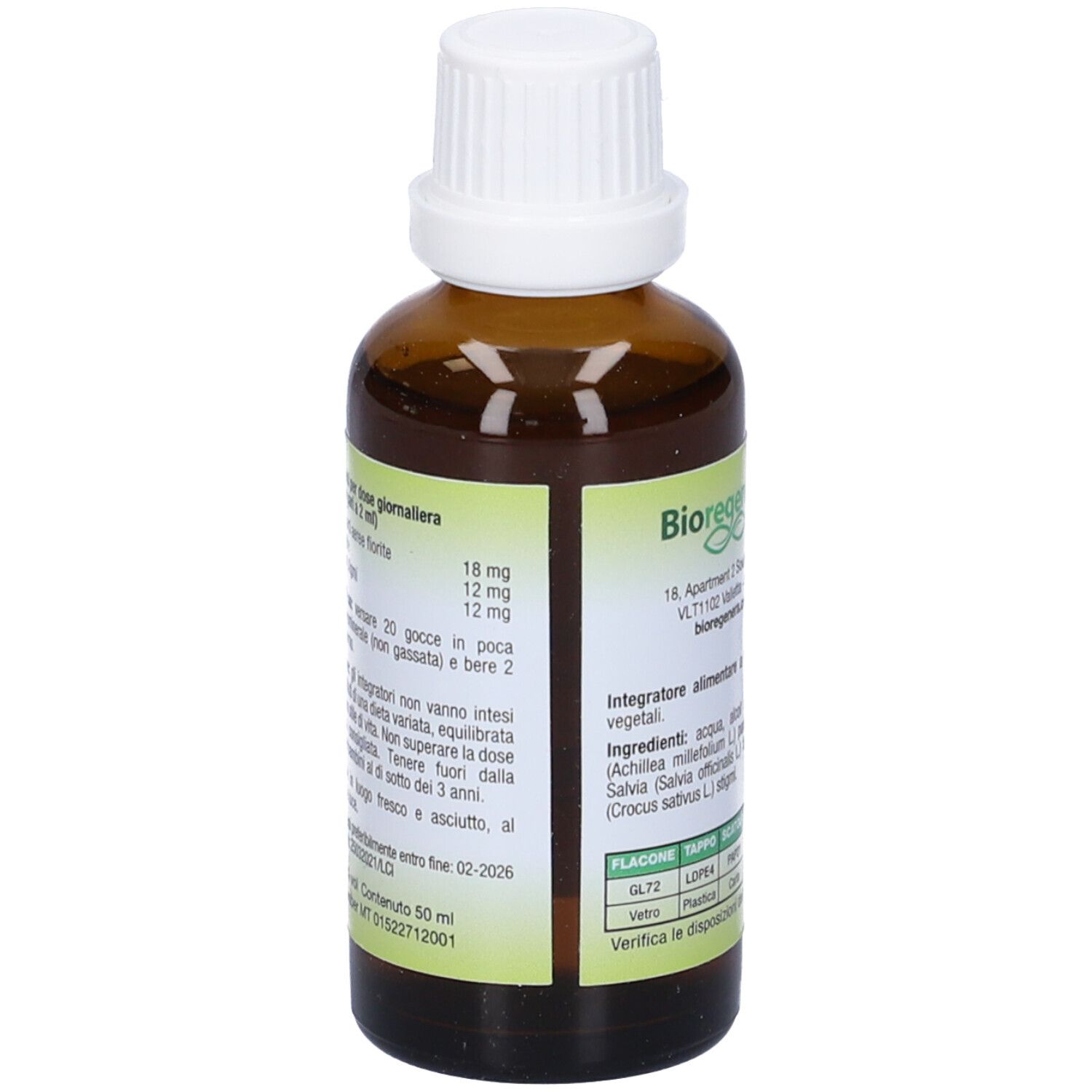 Flacone di vetro marrone con tappo bianco. Scritta: LUX, Integratore Alimentare, CICLOLUX. Etichetta con dosaggio.