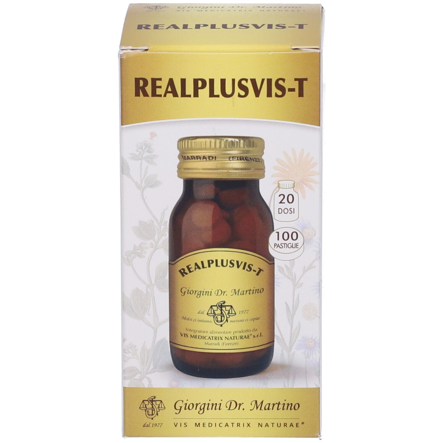 Scatola con nome del prodotto e flacone. Sulla scatola: nome del prodotto, dosaggio e informazioni del produttore.