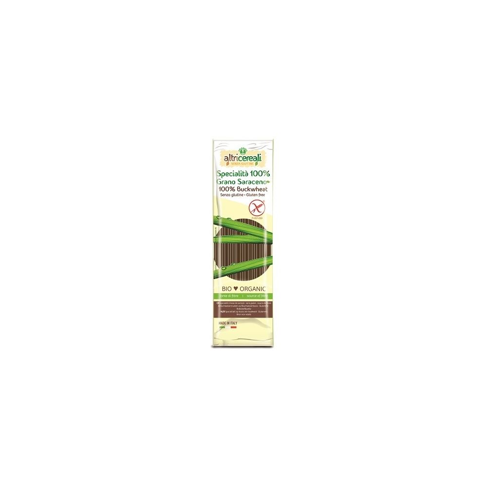 Confezione Altri Cereali Bio Spaghetti 100% Grano Saraceno, senza glutine.