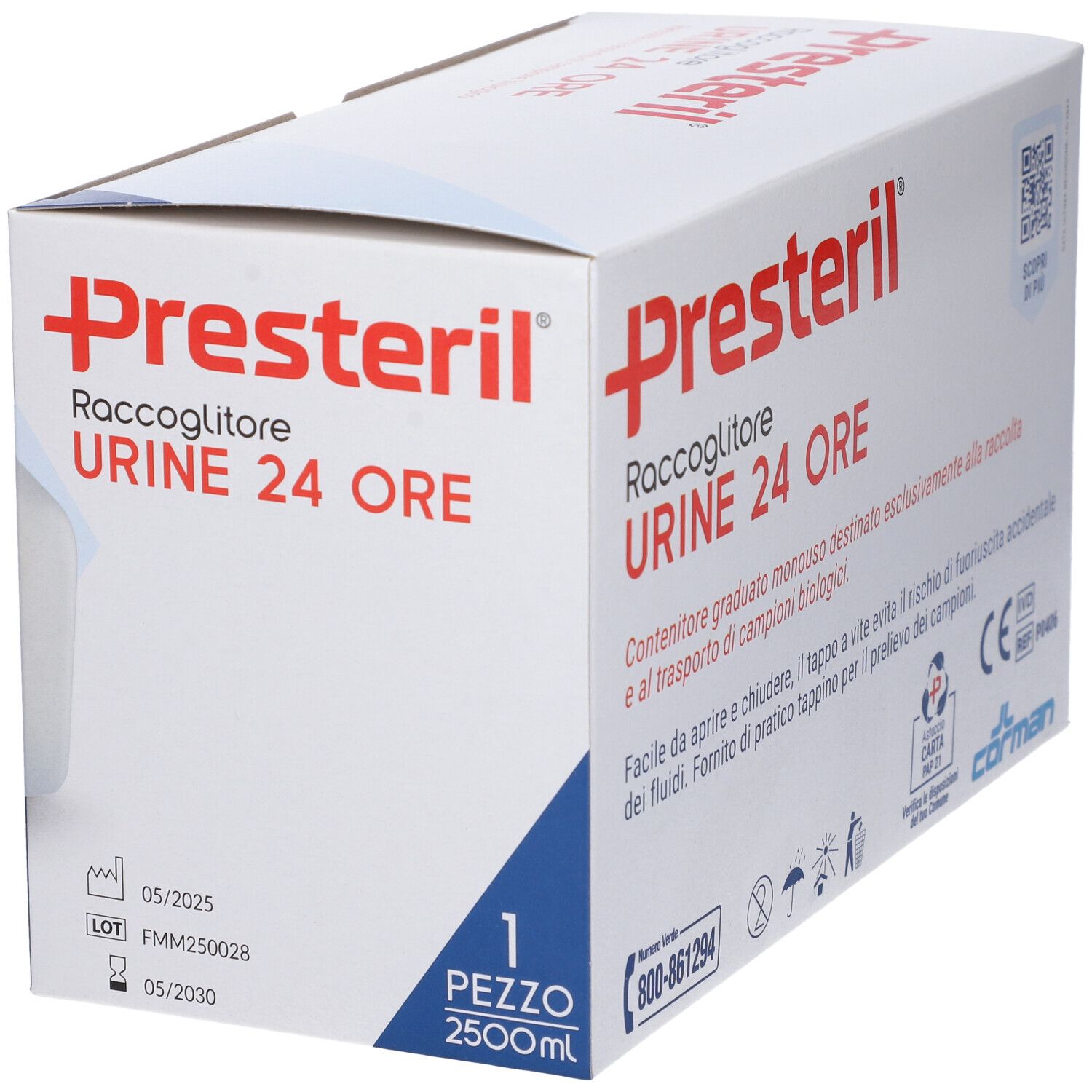 Presteril Urinsammelbehälter 24h, 2500ml