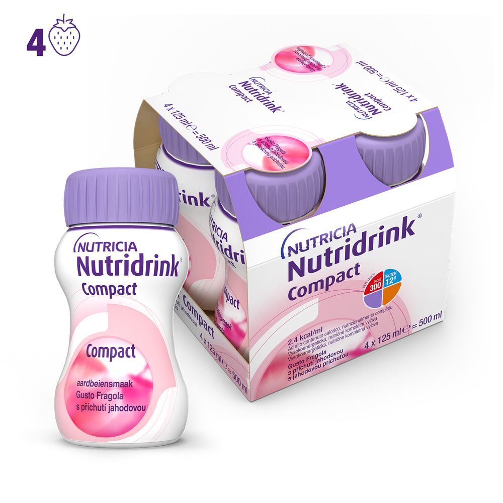 Nutricia Italia Nutricia Nutridrink Compact Fragola Integratore Energetico 4X125ml - Immagine 6