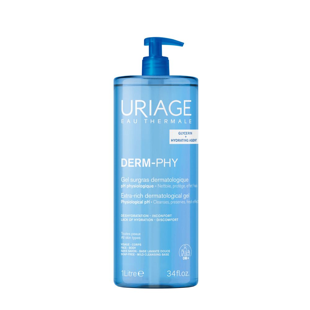 URIAGE DERM-PHY Gel Doccia Dermatologico lenitivo e protettivo senza sapone, pelle sensibile