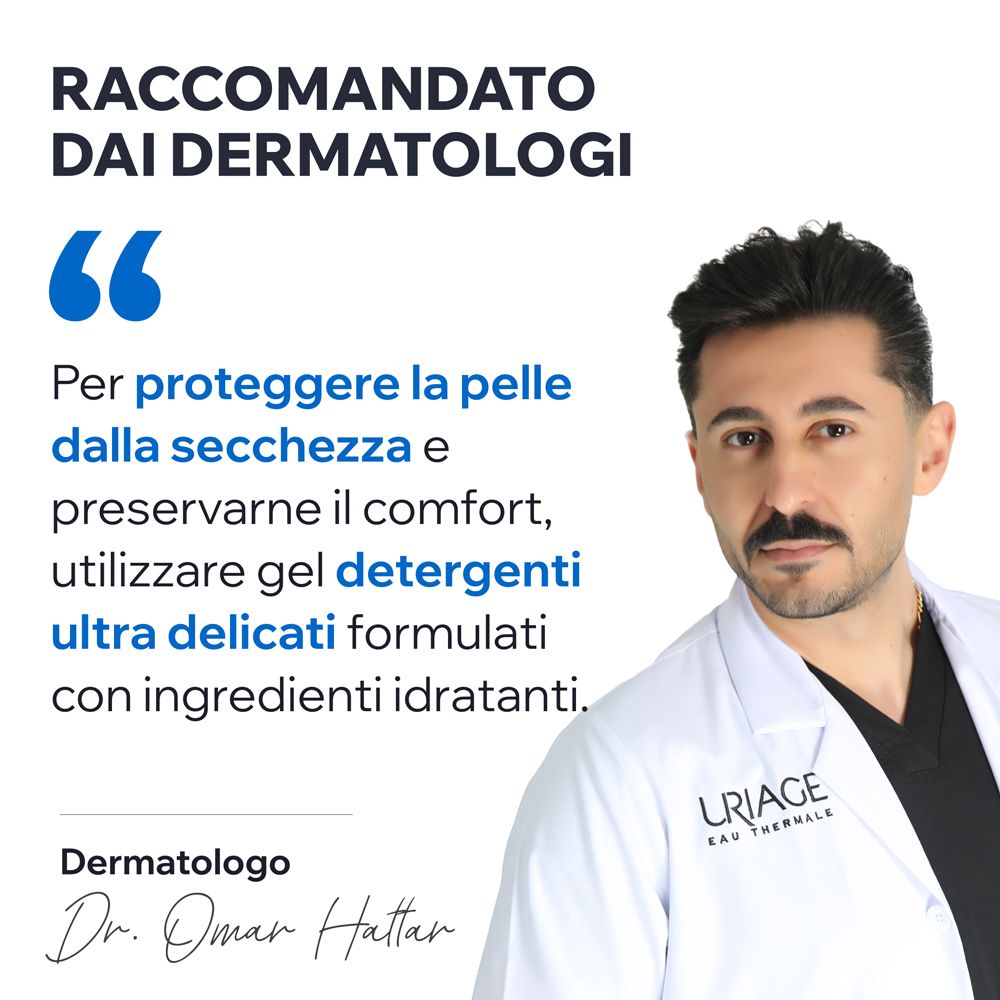 Ein Dermatologe empfiehlt ein sanftes Reinigungsgel mit feuchtigkeitsspendenden Wirkstoffen zur Vorbeugung von Trockenheit.
