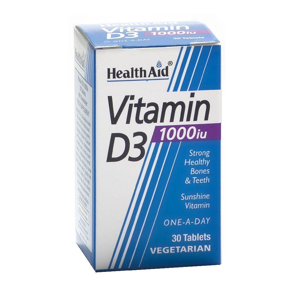 Healthaid Integratore Vitamin D3 1000 Ui Ossa E Immunità, 30 Tavolette - Immagine 3
