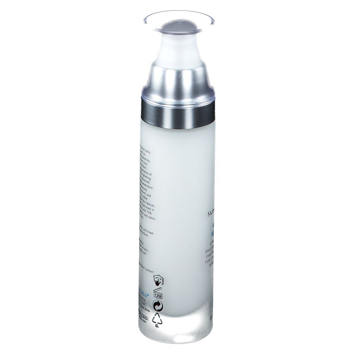 Flacone bianco con dosatore, SkinCeuticals Metacell Renewal B3. Scritta: Correct, 50 ml / 1.7 fl oz.