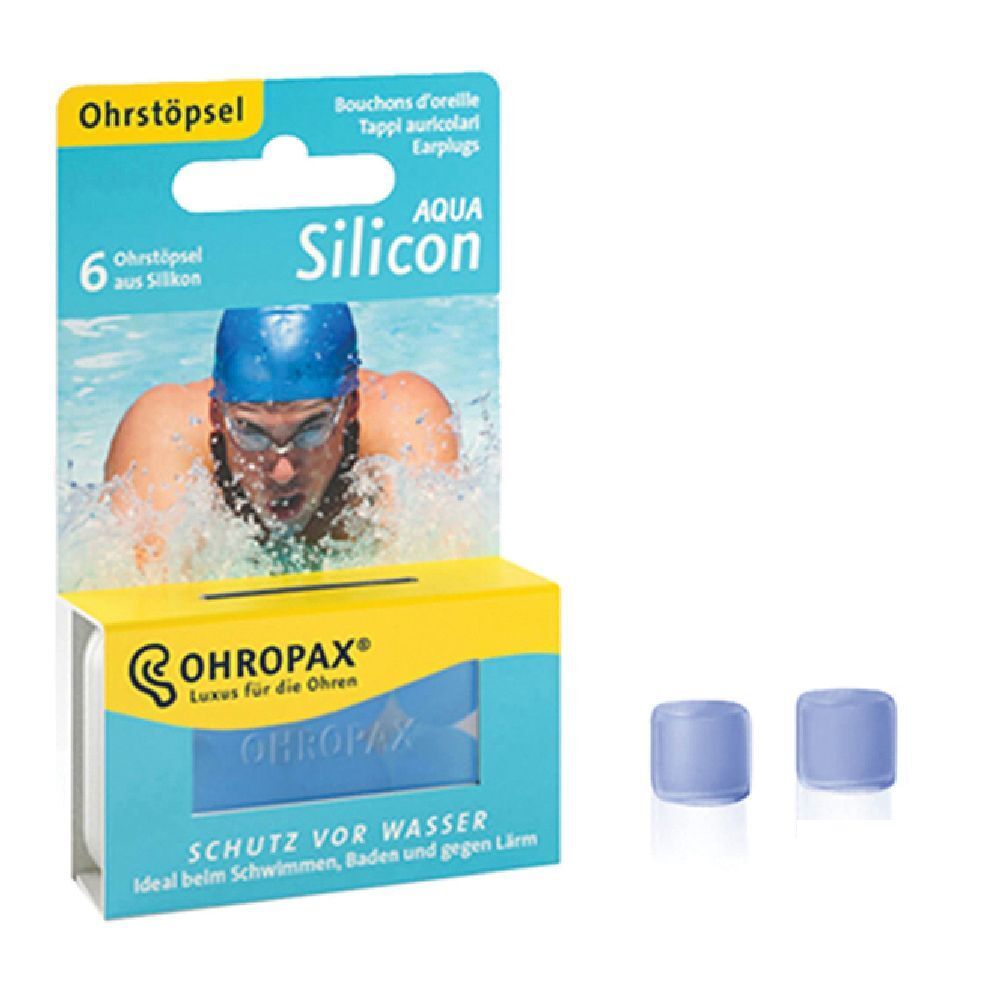 Ohropax Silicon Aqua Tappi Auricolari 6 Pezzi Pz Per Le Orecchie